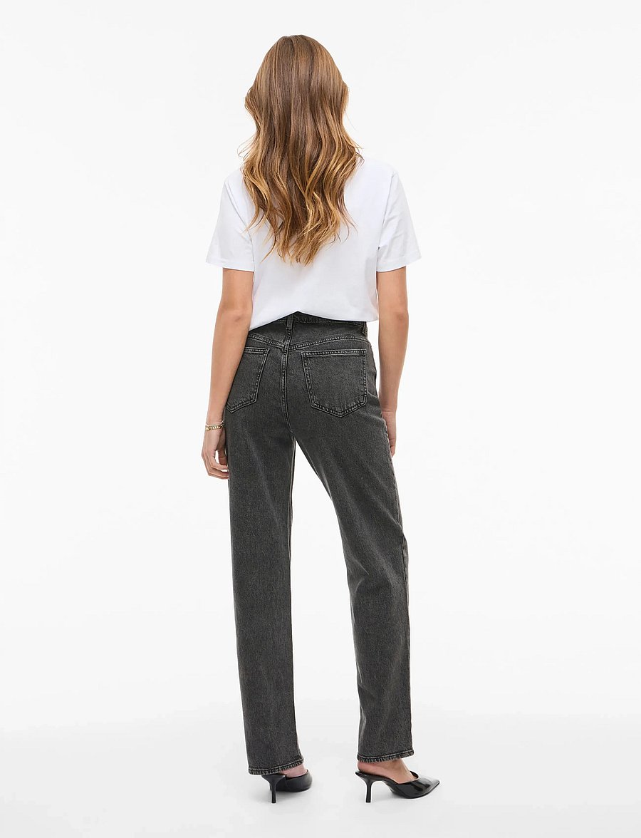 Vila - VIKELLY JAF HW STRAIGHT JEANS-NOOS - proste dżinsy - dark grey denim - 3