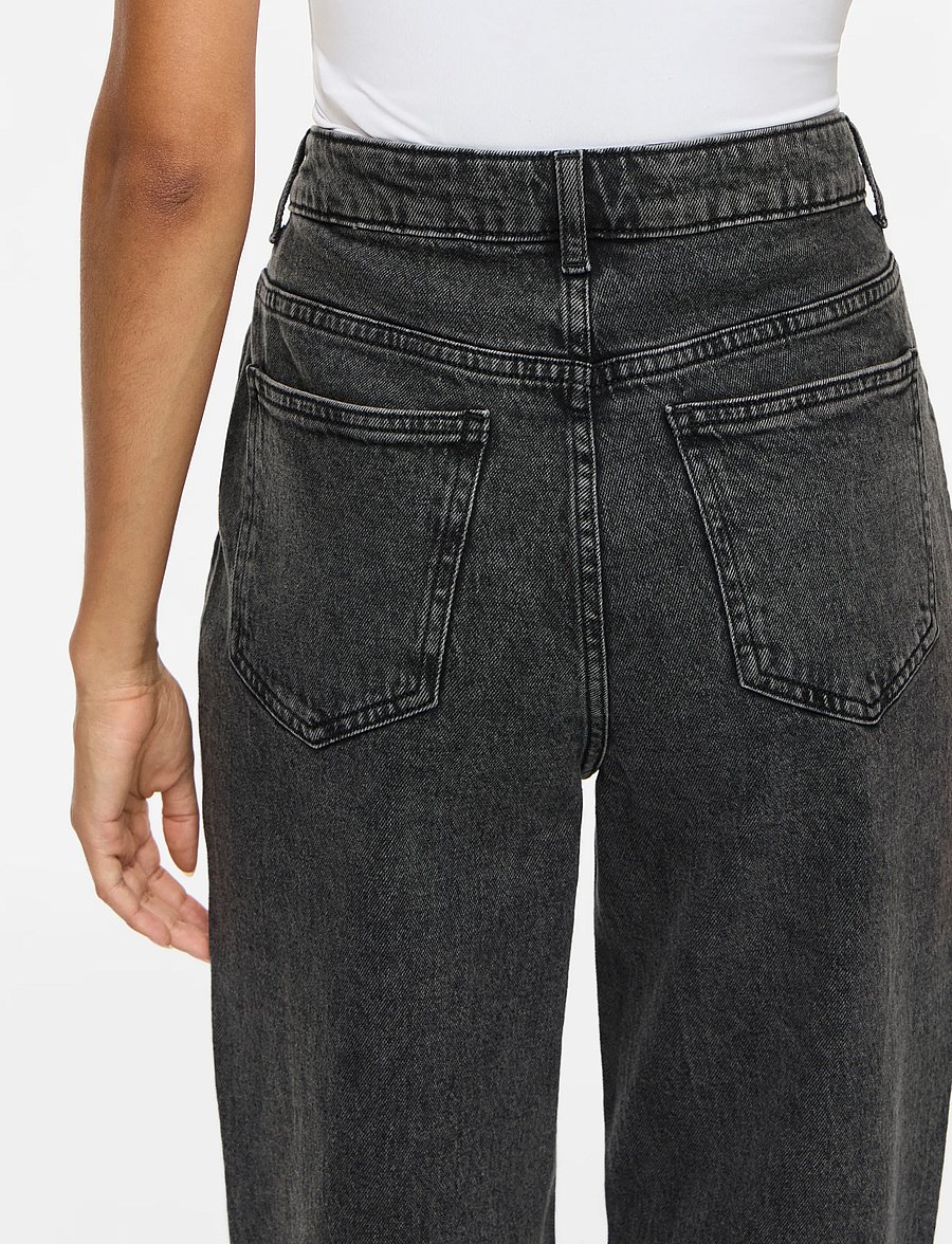 Vila - VIKELLY JAF HW STRAIGHT JEANS-NOOS - gerade jeans - dark grey denim - 5