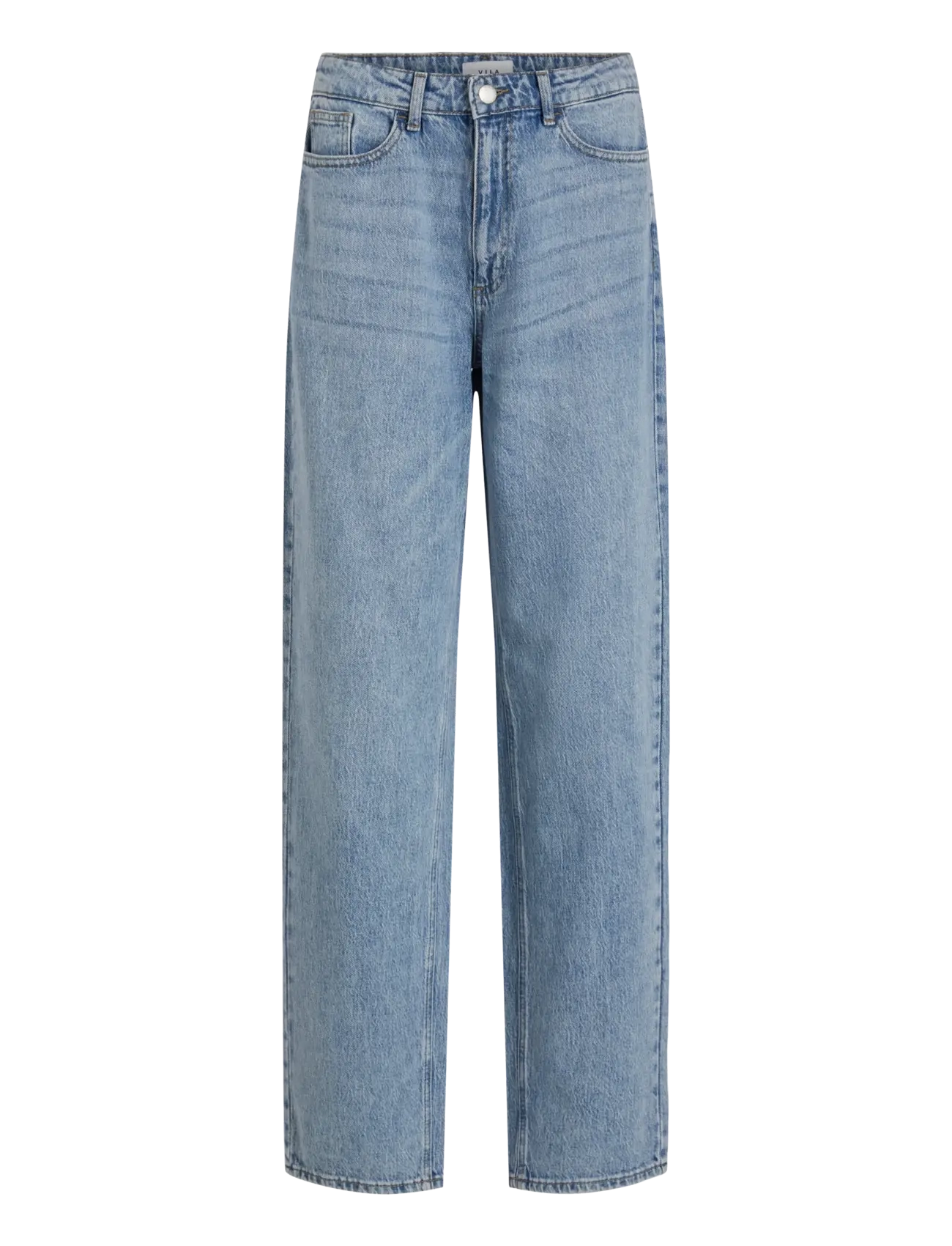Vila VIKELLY JAF HW STRAIGHT JEANS-NOOS - Tøj - LIGHT BLUE DENIM / blue