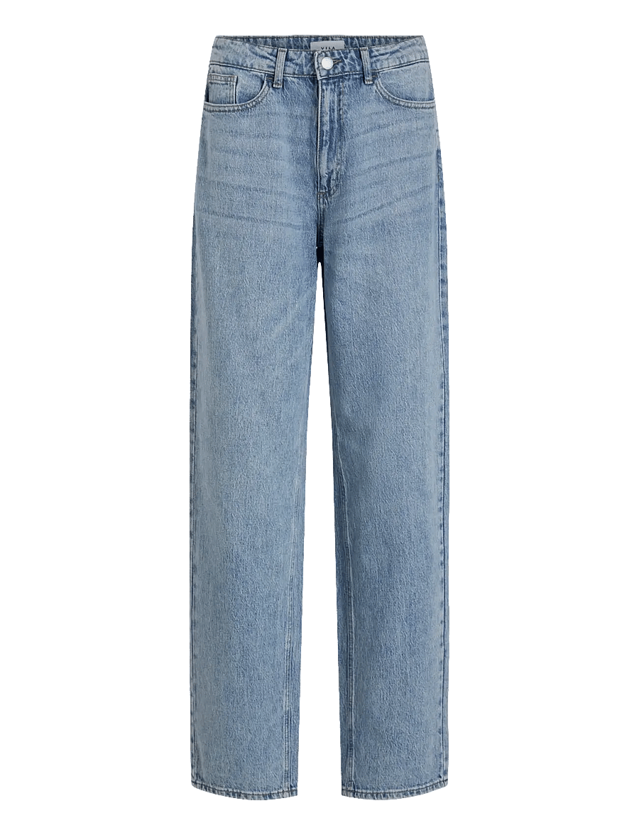 Vila - VIKELLY JAF HW STRAIGHT JEANS-NOOS - jeans droites - light blue denim - 1