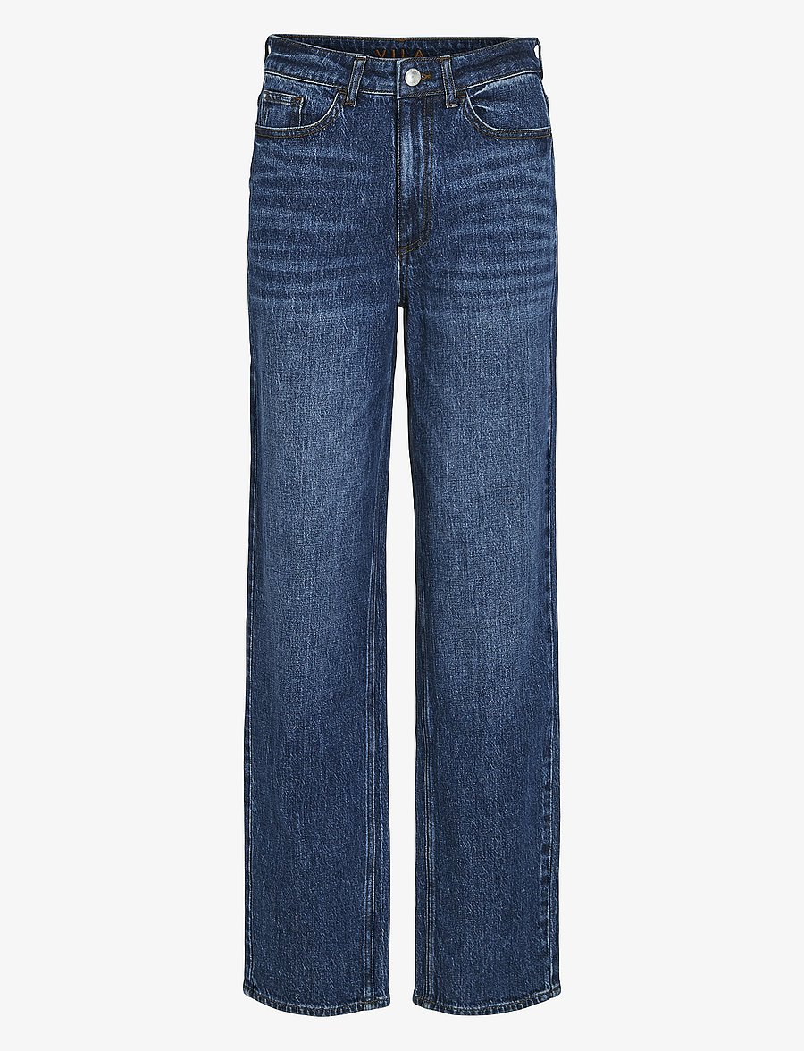 Vila - VIKELLY JAF HW STRAIGHT JEANS-NOOS - straight jeans - medium blue denim - 1
