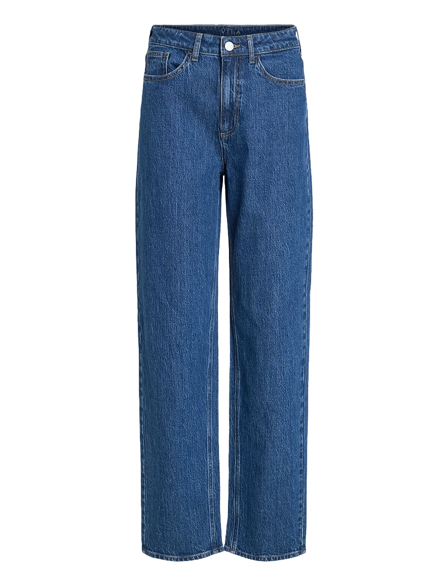 Vila - VIKELLY JAF HW STRAIGHT JEANS-NOOS - straight jeans - medium blue denim - 1