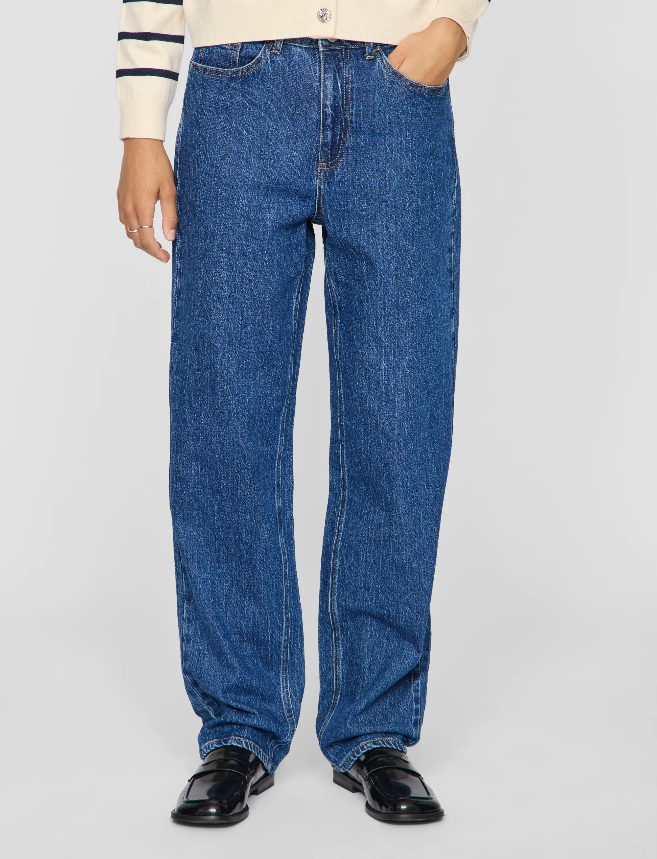 Vila VIKELLY JAF HW STRAIGHT JEANS-NOOS - Vila - MEDIUM BLUE DENIM / blue