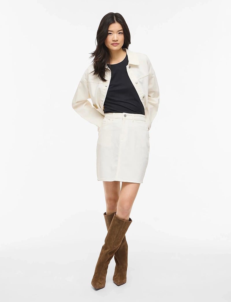 Vila - VIKAJA JAF DENIM SKIRT- NOOS - jeanskjolar - cloud dancer - 4