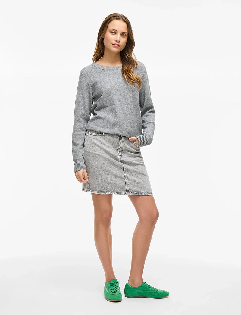 Vila - VIKAJA HW JAF DENIM SKIRT- NOOS - jeansröcke - light grey denim - 4