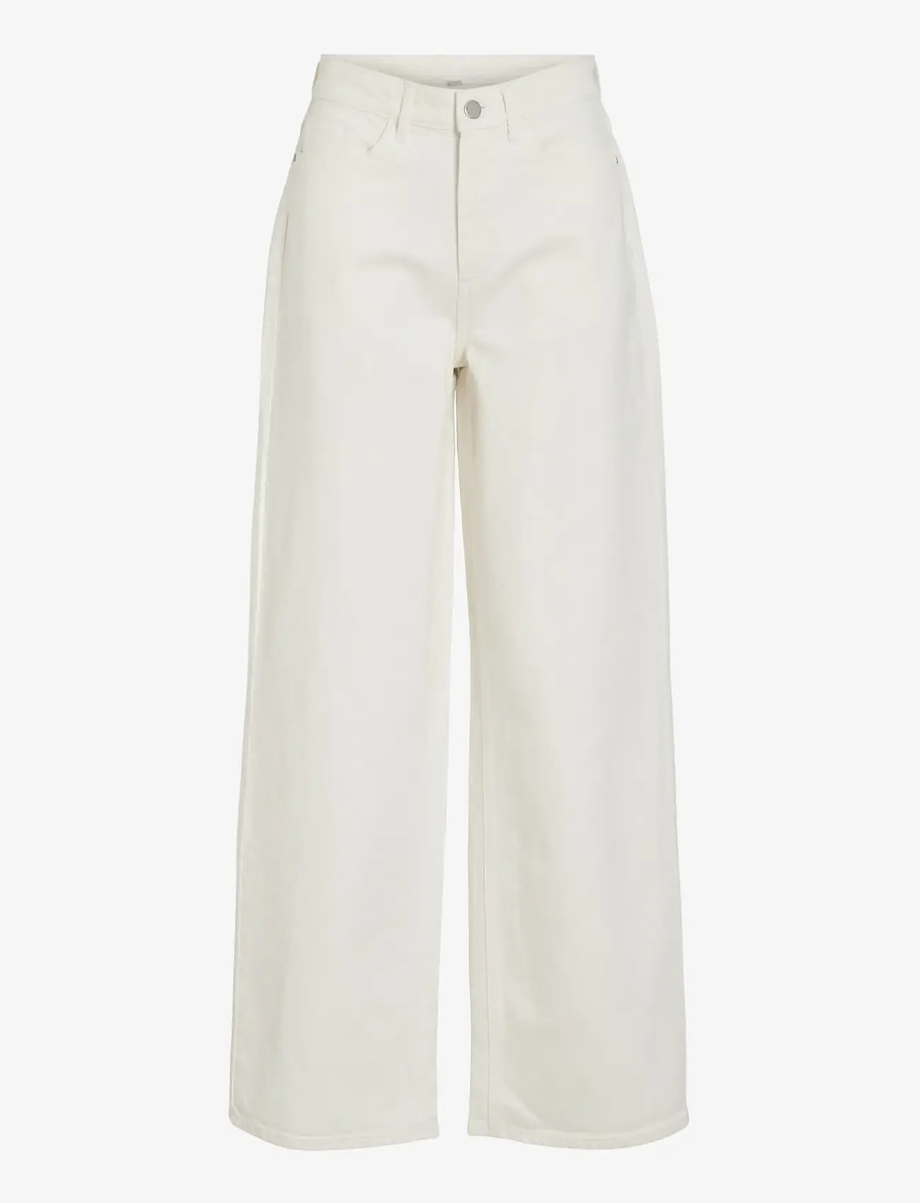 Vila - VIFREYA JAF HW WIDE JEANS - NOOS - brede jeans - cloud dancer - 1