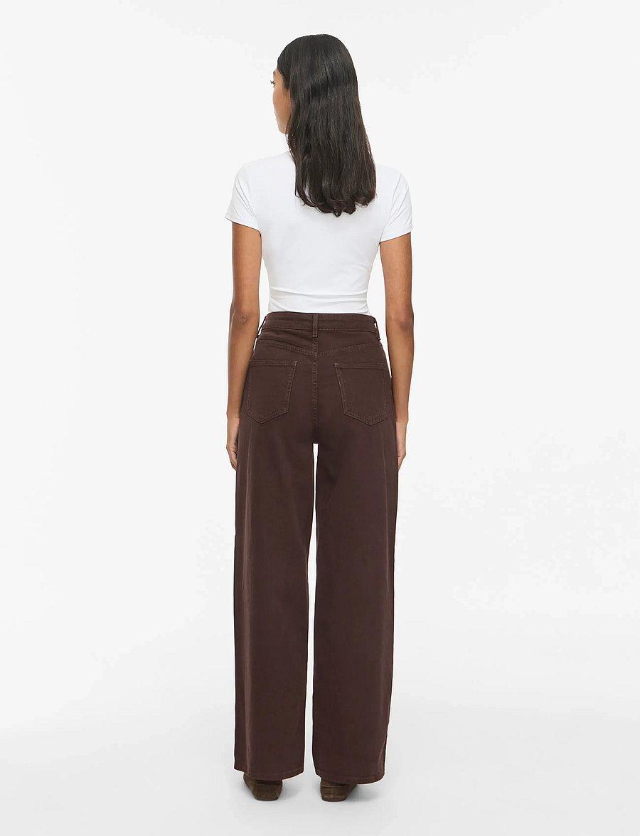 Vila - VIFREYA JAF HW WIDE JEANS - NOOS - hosen mit weitem bein - coffee bean - 3