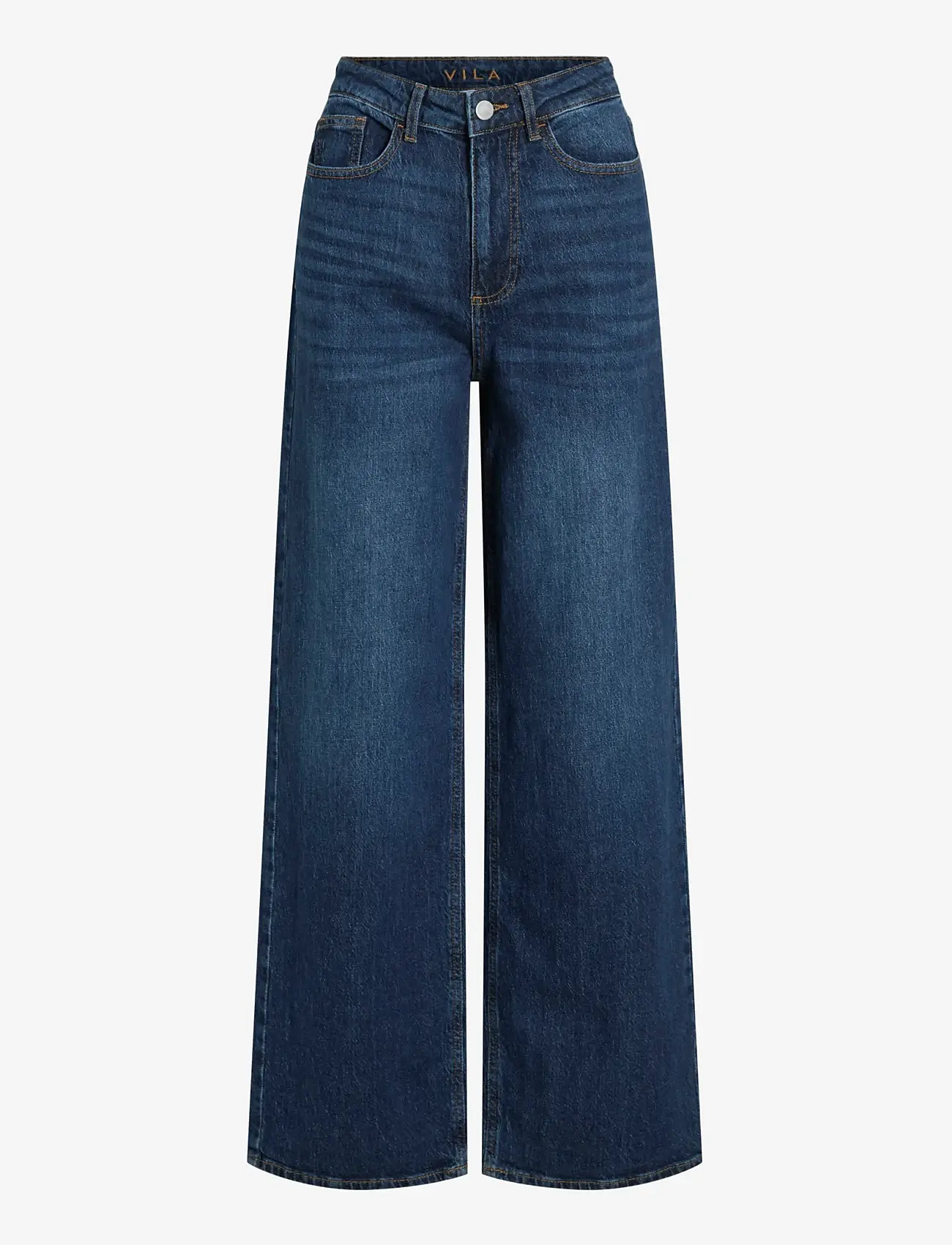 Vila - VIFREYA JAF HW JEANS - NOOS - pantalons larges - dark blue denim - 1