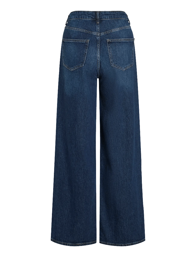 Vila - VIFREYA JAF HW JEANS - NOOS - pantalons larges - dark blue denim - 2
