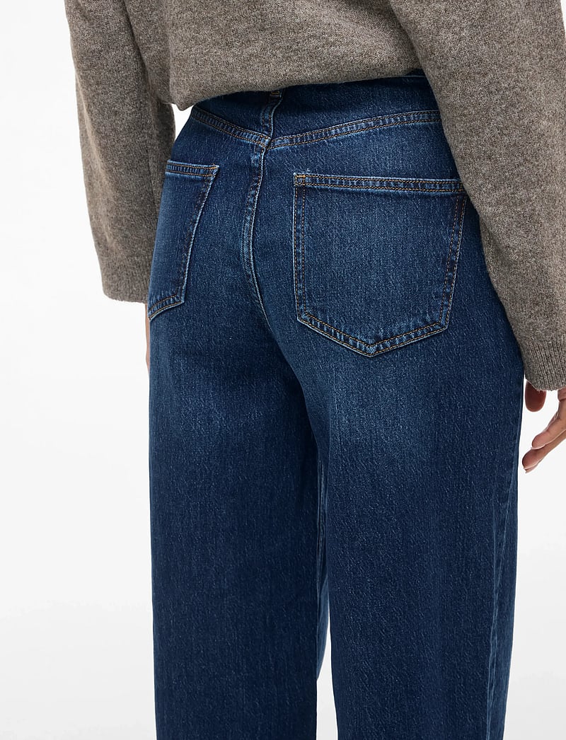 Vila - VIFREYA JAF HW JEANS - NOOS - pantalons larges - dark blue denim - 5