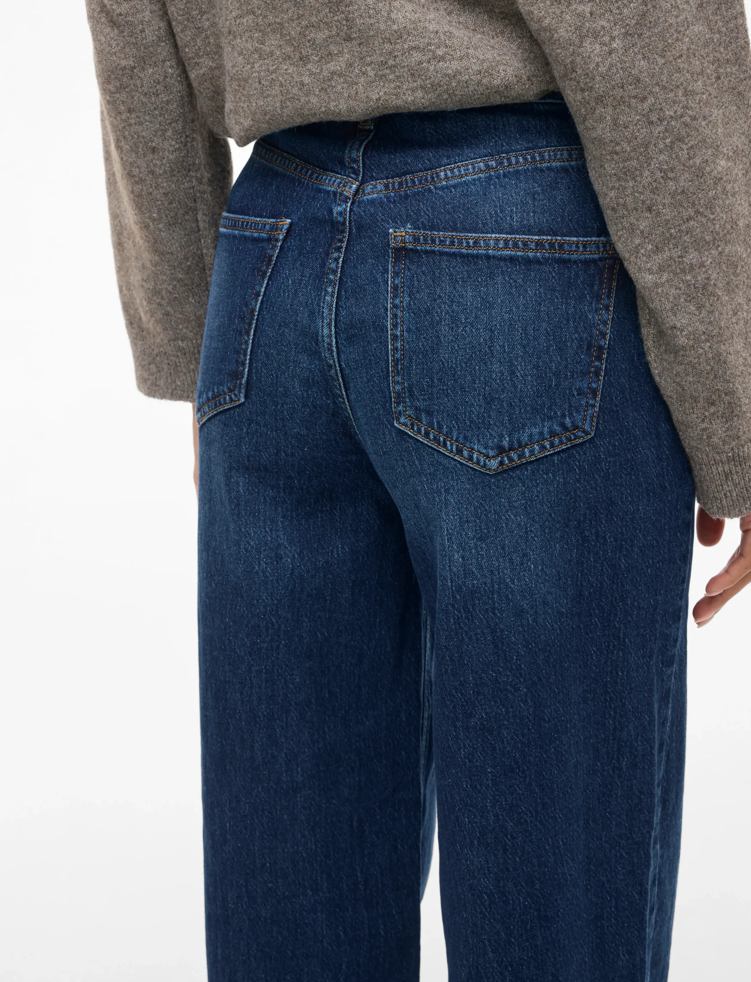 Vila - VIFREYA JAF HW WIDE JEANS - NOOS - laia säärega teksad - dark blue denim - 5