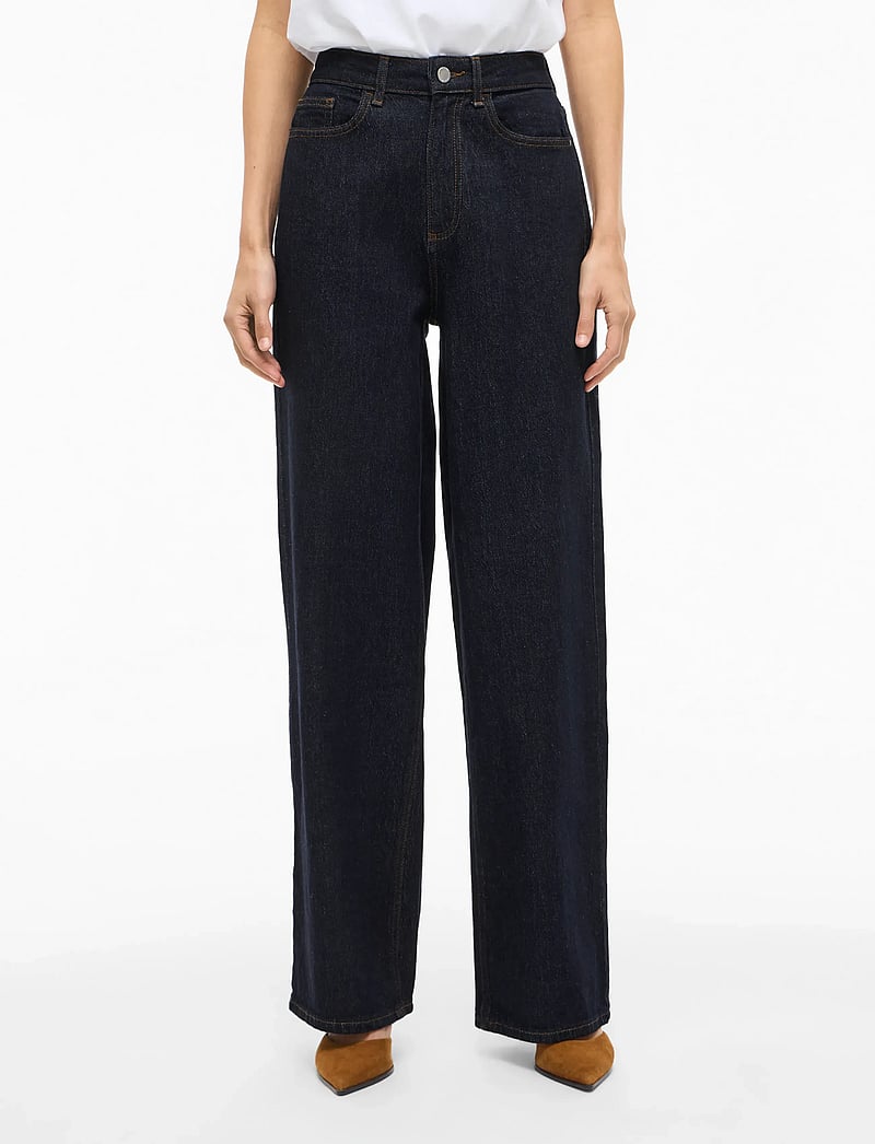 Vila - VIFREYA JAF HW WIDE JEANS - NOOS - vida jeans - dark blue denim - 0