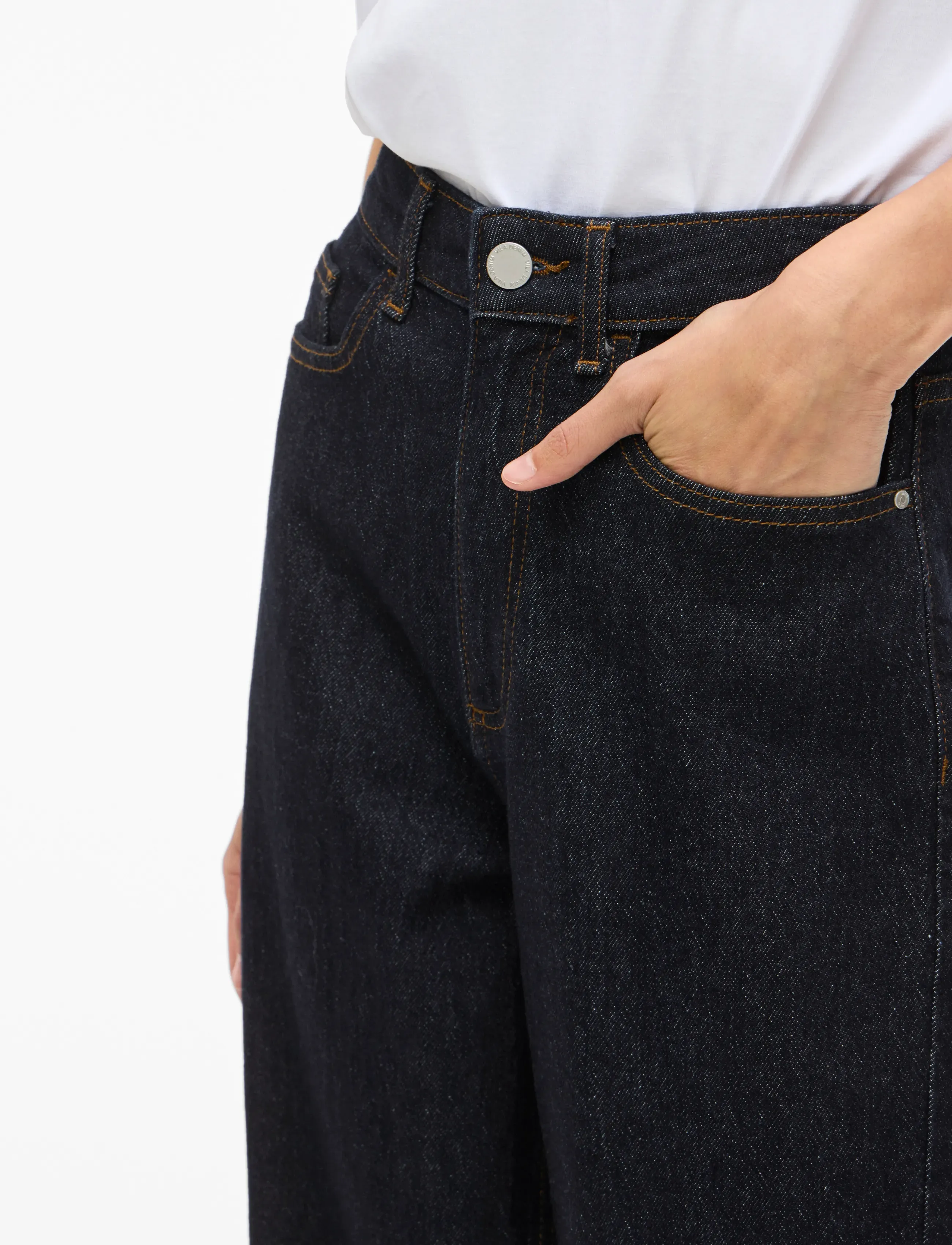 Vila - VIFREYA JAF HW WIDE JEANS - NOOS - hosen mit weitem bein - dark blue denim - 5