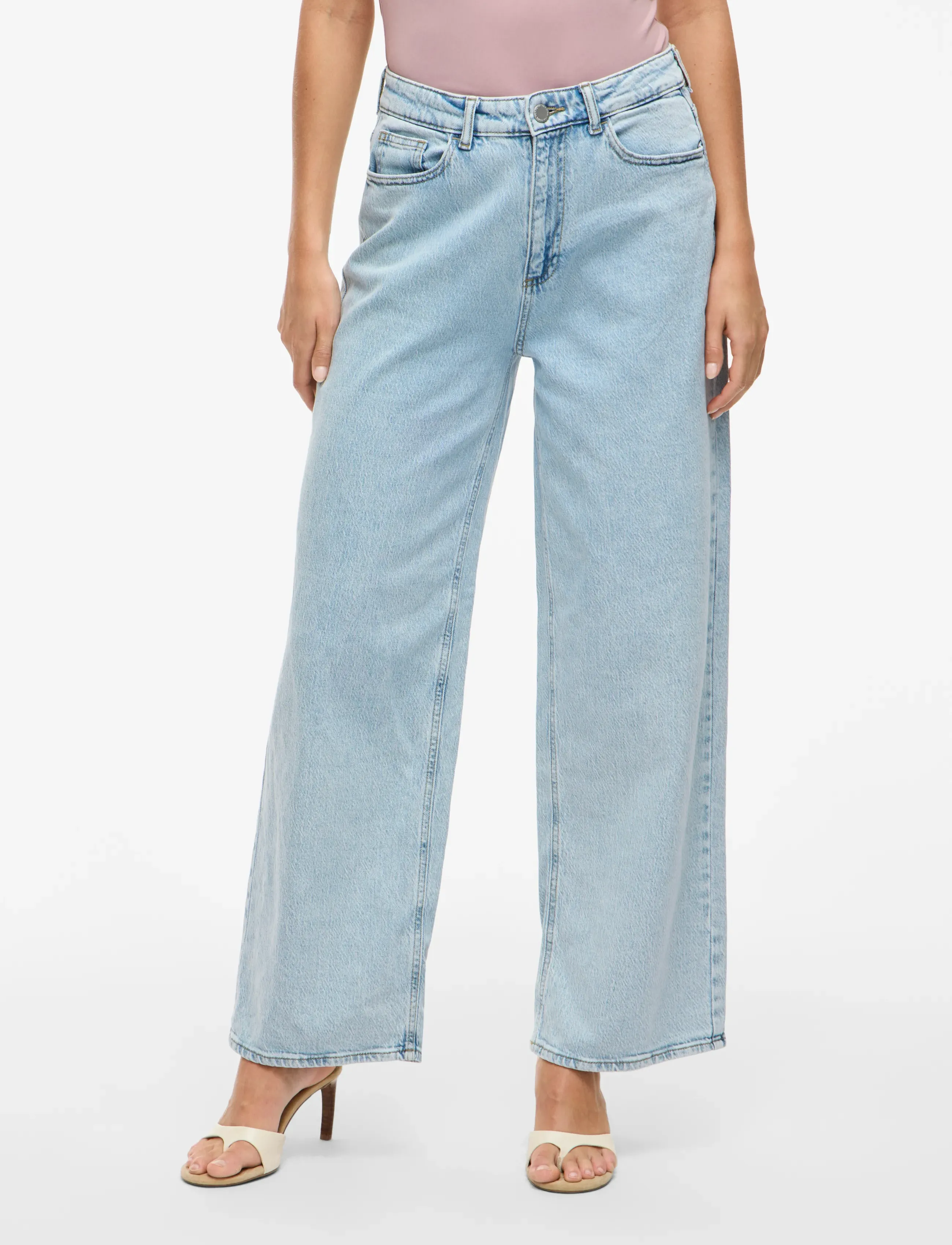 Vila Vifreya Jaf Hw Wide Jeans Noos, 36 x 30, Jeans, Blau - Wide, Frauen