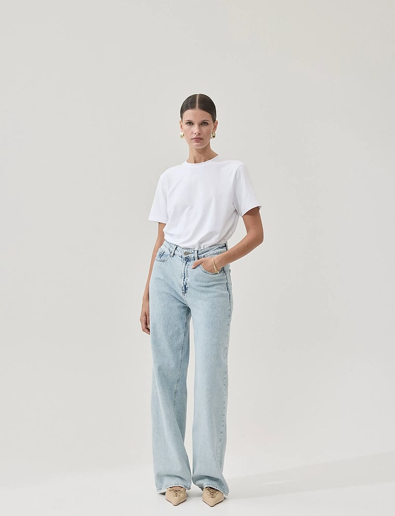 Vila - VIFREYA JAF HW WIDE JEANS - NOOS - leveälahkeiset farkut - light blue denim - 3