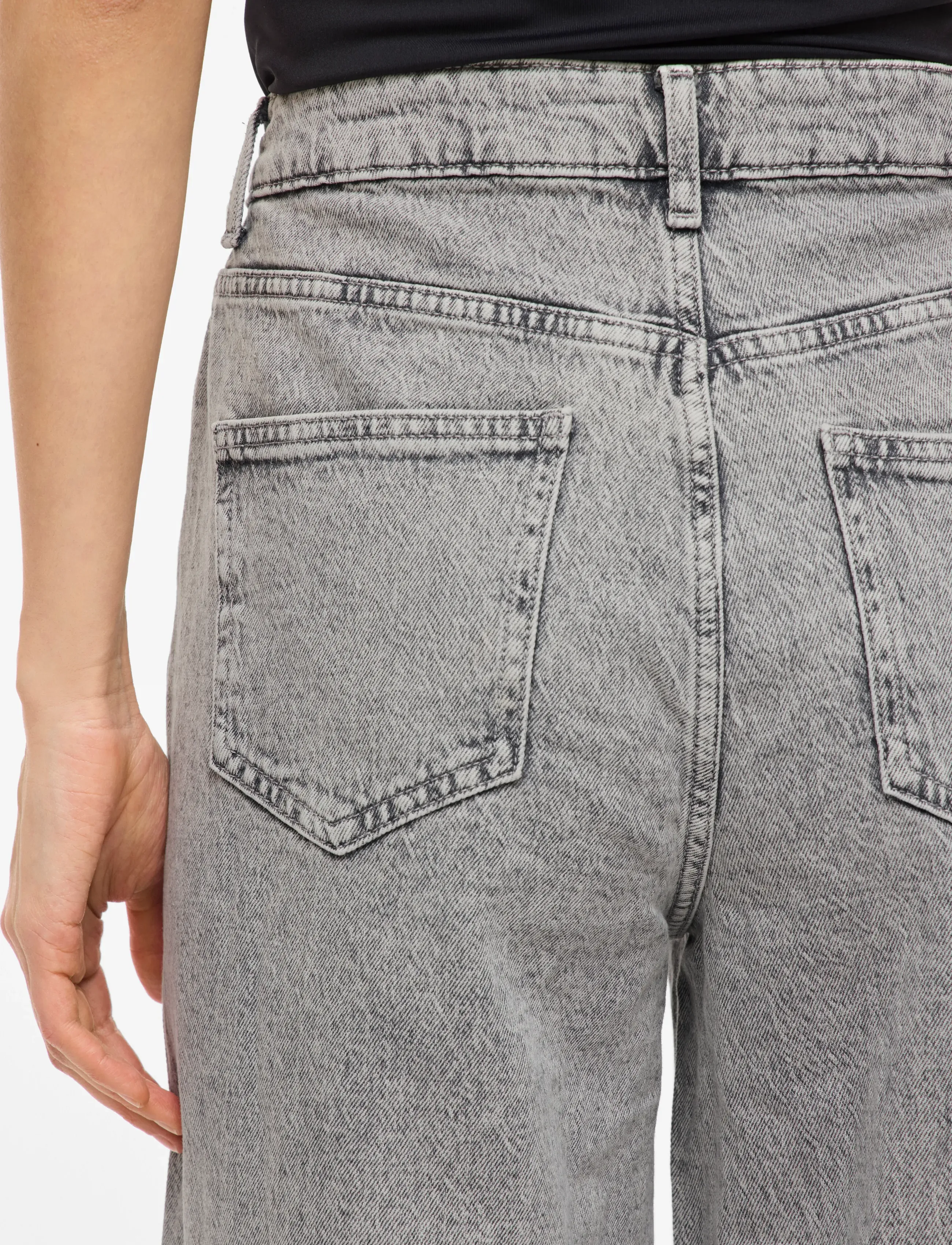 Vila - VIFREYA JAF HW WIDE JEANS - NOOS - hosen mit weitem bein - light grey denim - 5