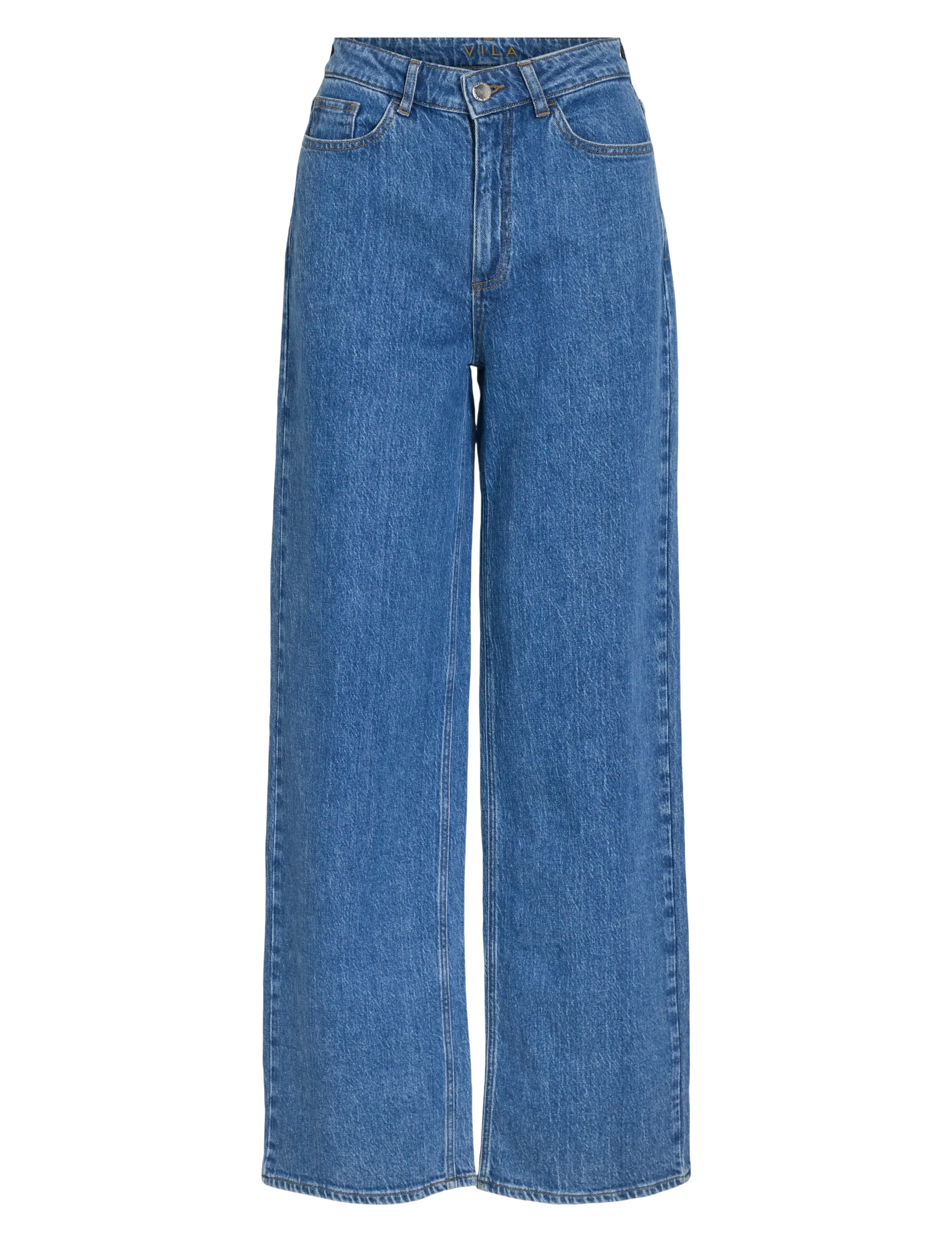 VILA Vifreya Jaf Hw Wide Jeans - Noos Blau - 44x32 - Damen