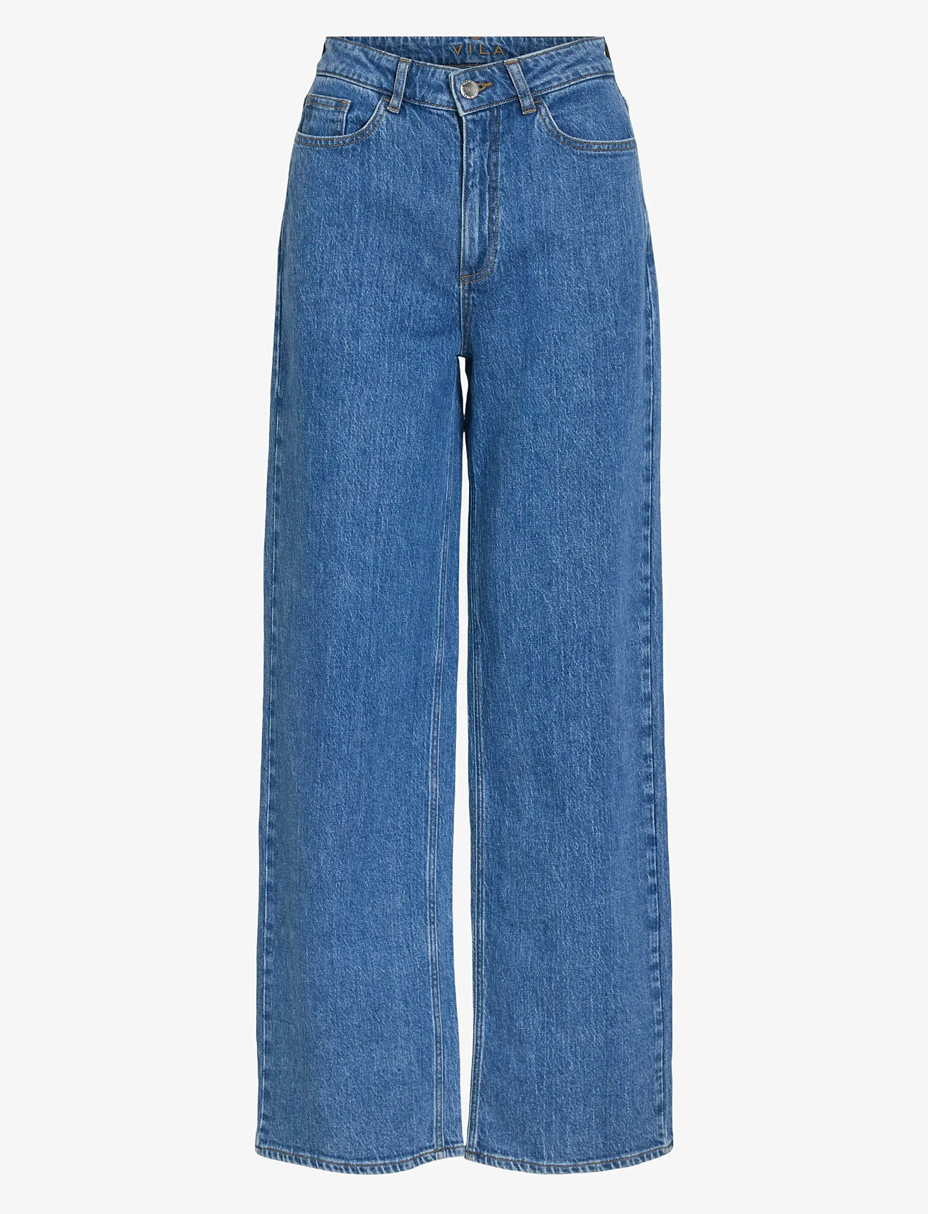 Vila - VIFREYA JAF HW WIDE JEANS - NOOS - brede jeans - medium blue denim - 1