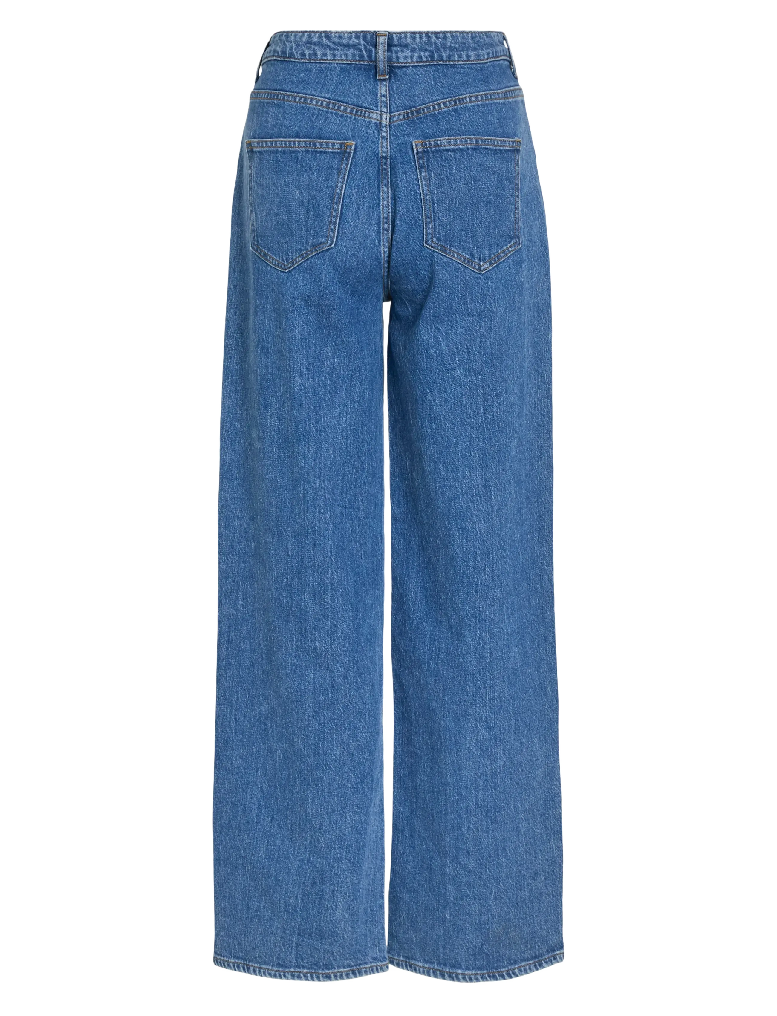 Vila - VIFREYA JAF HW WIDE JEANS - NOOS - leveälahkeiset farkut - medium blue denim - 2