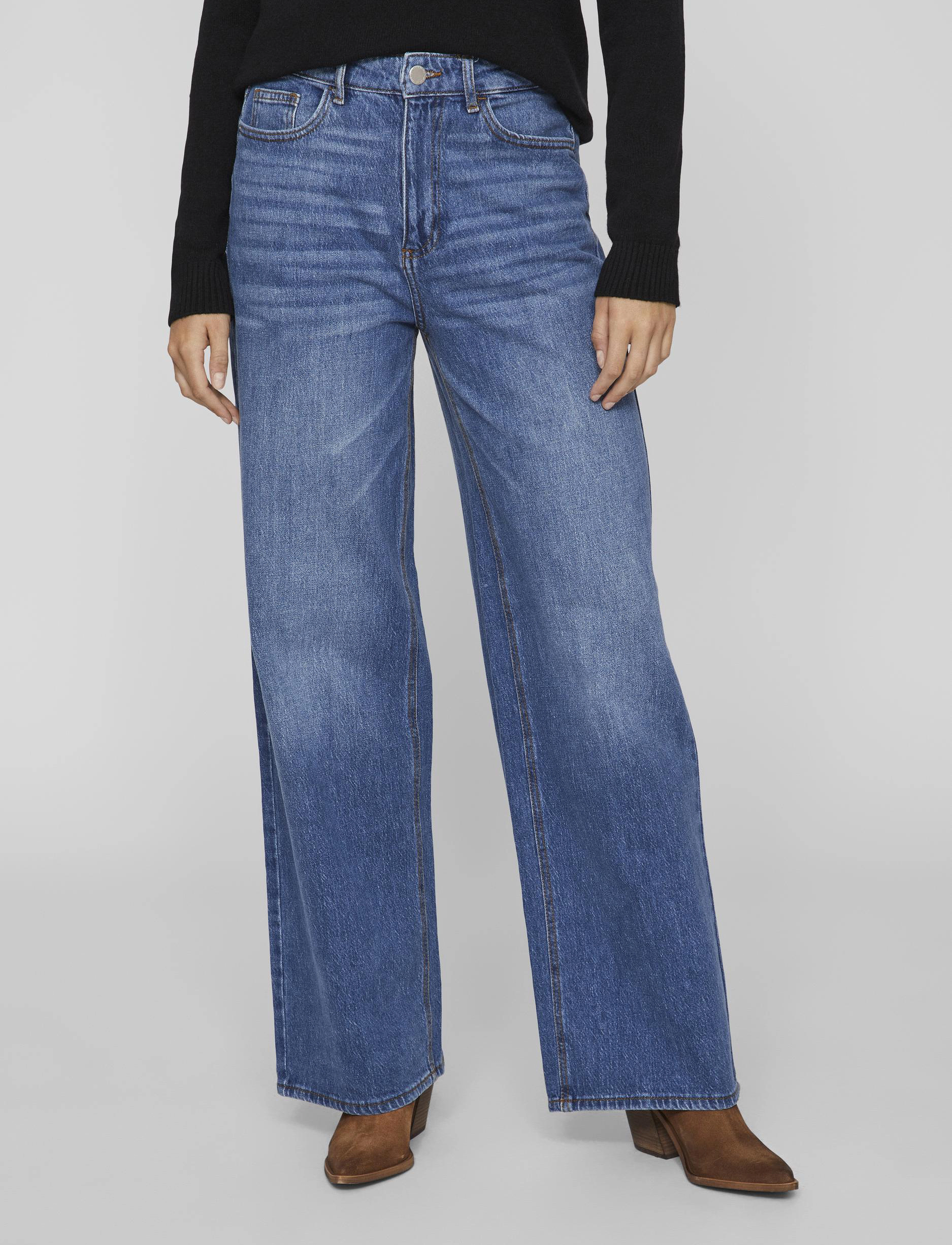 Vila Vifreya Jaf Hw Wide Jeans - Noos, 34 x 32, Blue, Jeans > Vidde, Dame