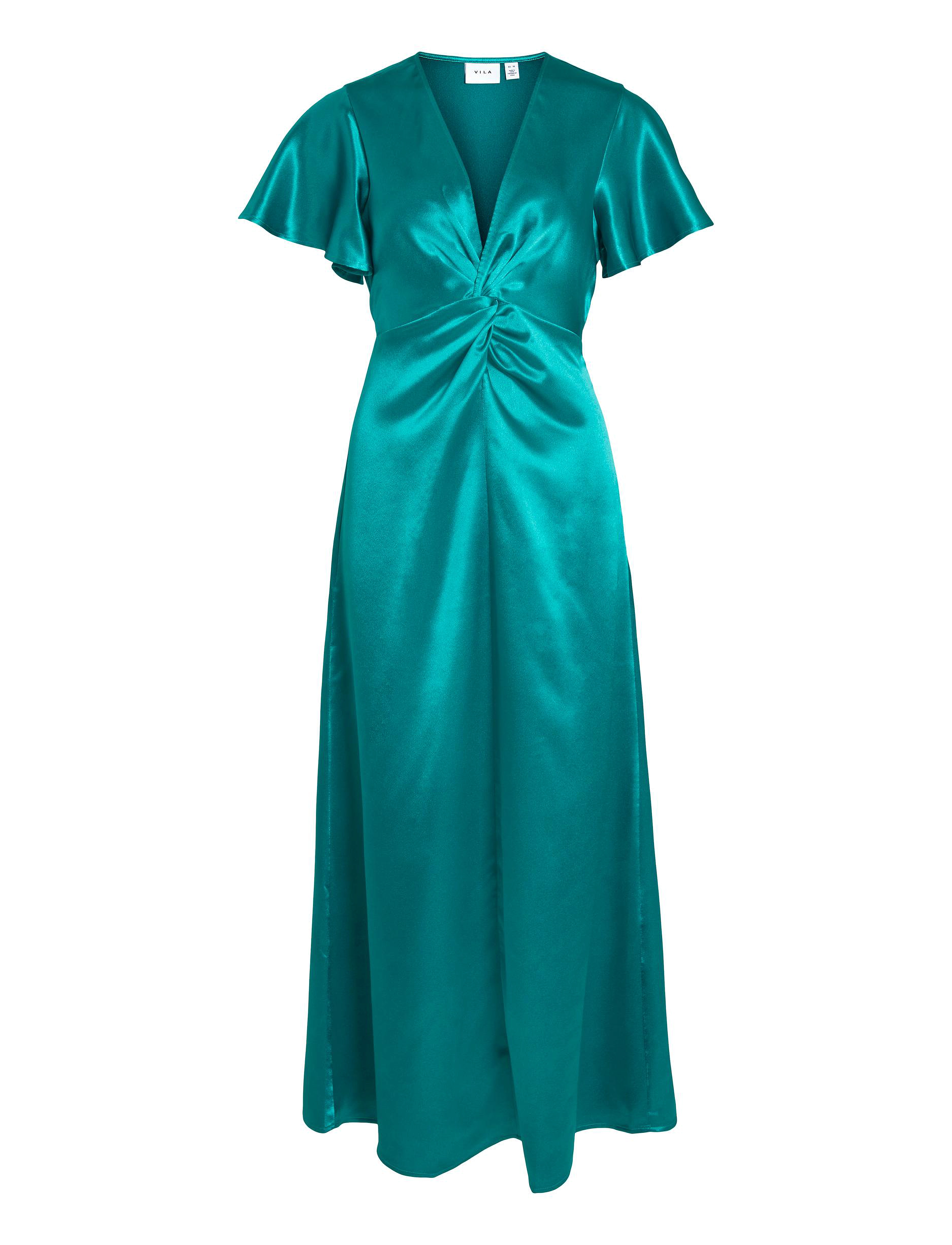 Vila VISITTAS V-NECK S/S MAXI DRESS - NOOS - Maxi kjoler - ALHAMBRA / green