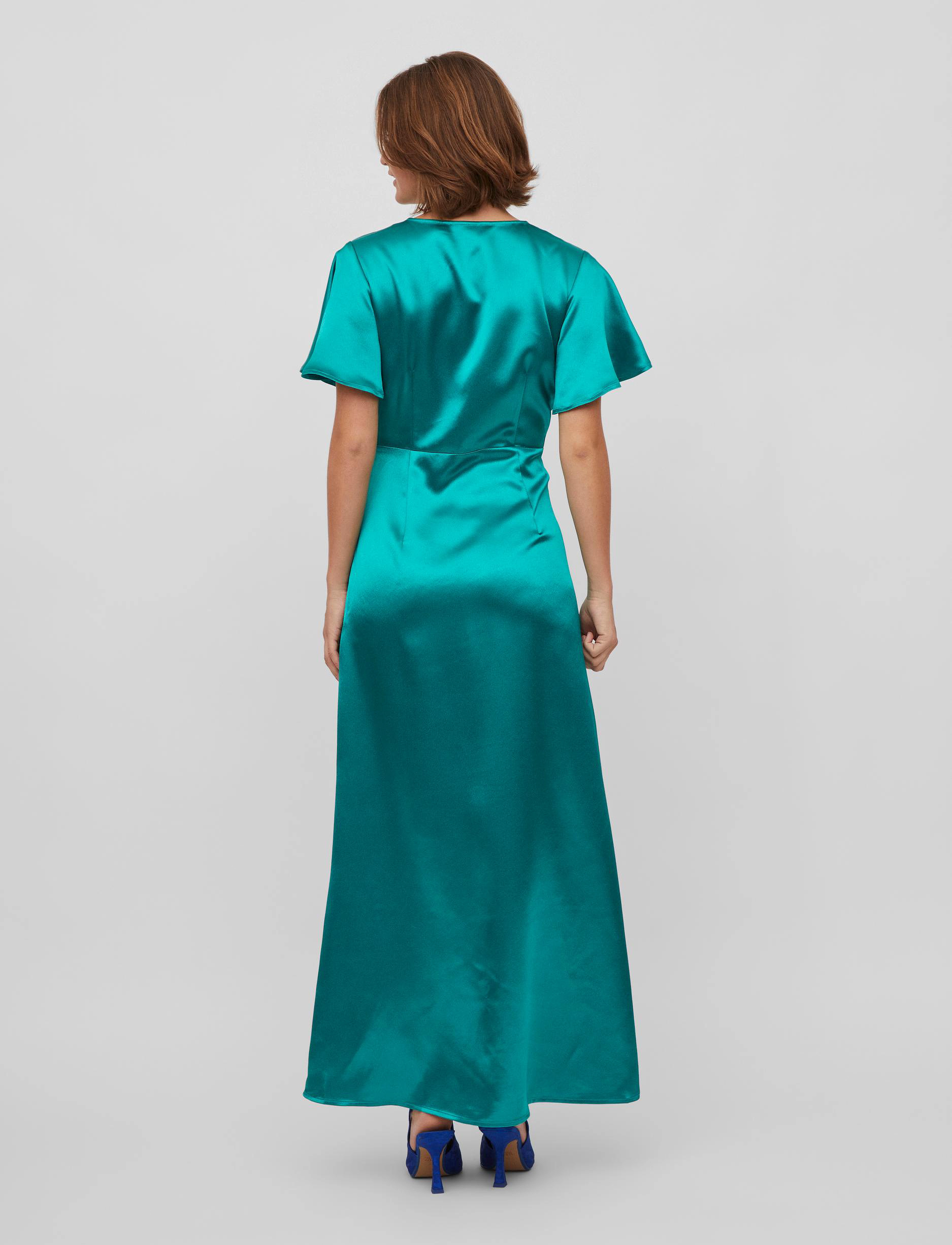 Vila - VISITTAS V-NECK S/S MAXI DRESS - NOOS - aftenkjoler & gallakjoler - alhambra - 3