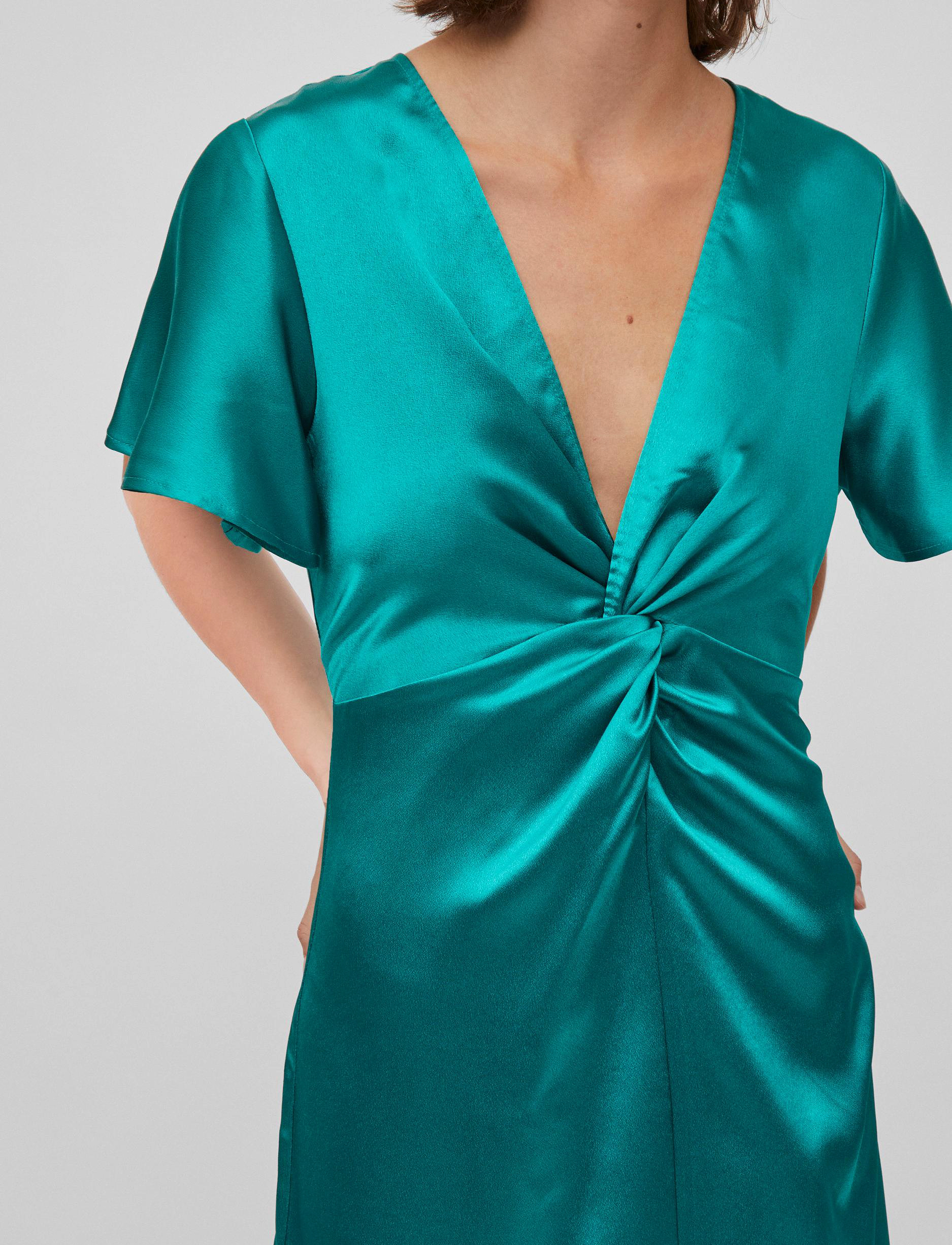 Vila - VISITTAS V-NECK S/S MAXI DRESS - NOOS - aftenkjoler & gallakjoler - alhambra - 4