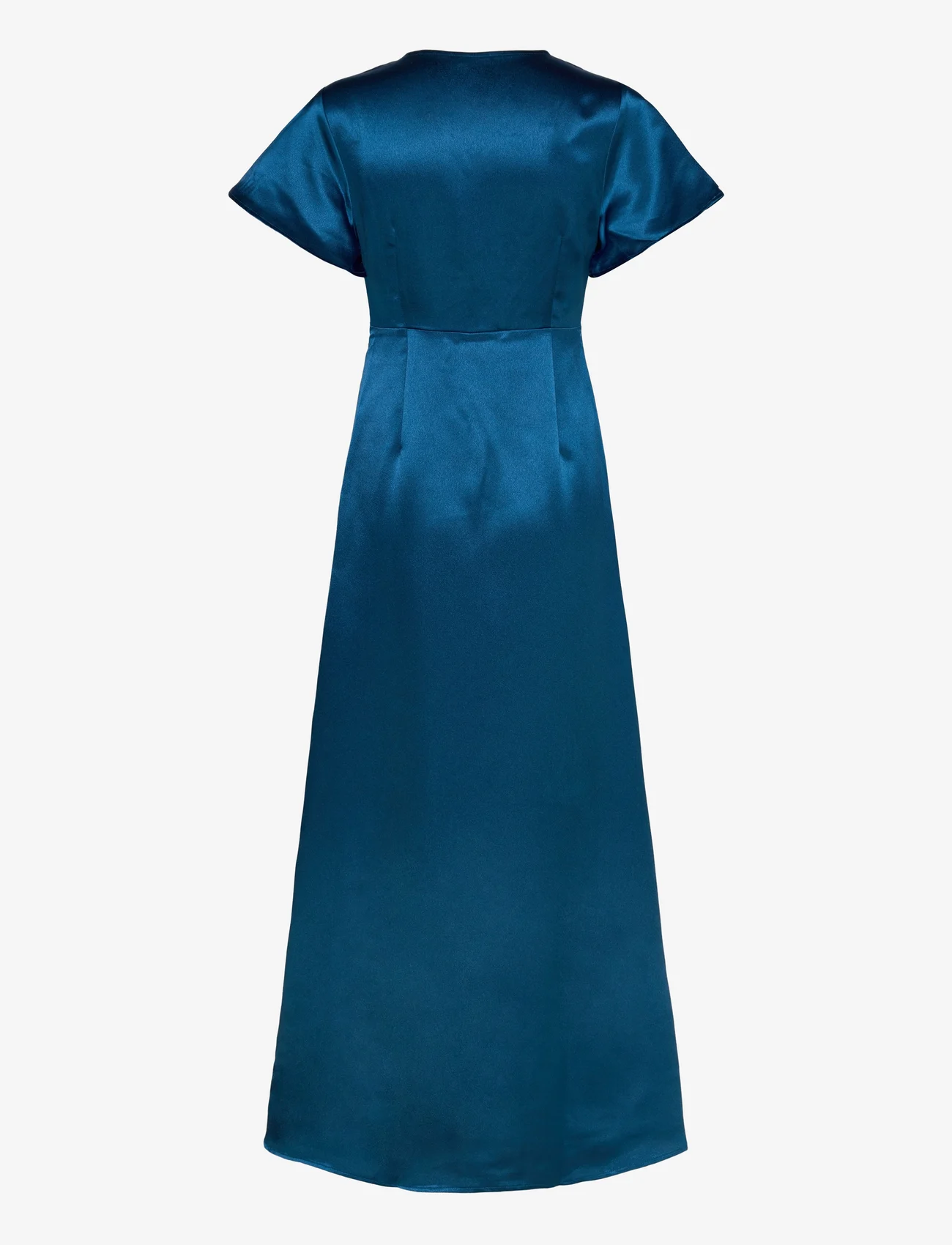 Vila - VISITTAS V-NECK S/S MAXI DRESS - NOOS - ballīšu apģērbs par outlet cenām - moroccan blue - 1