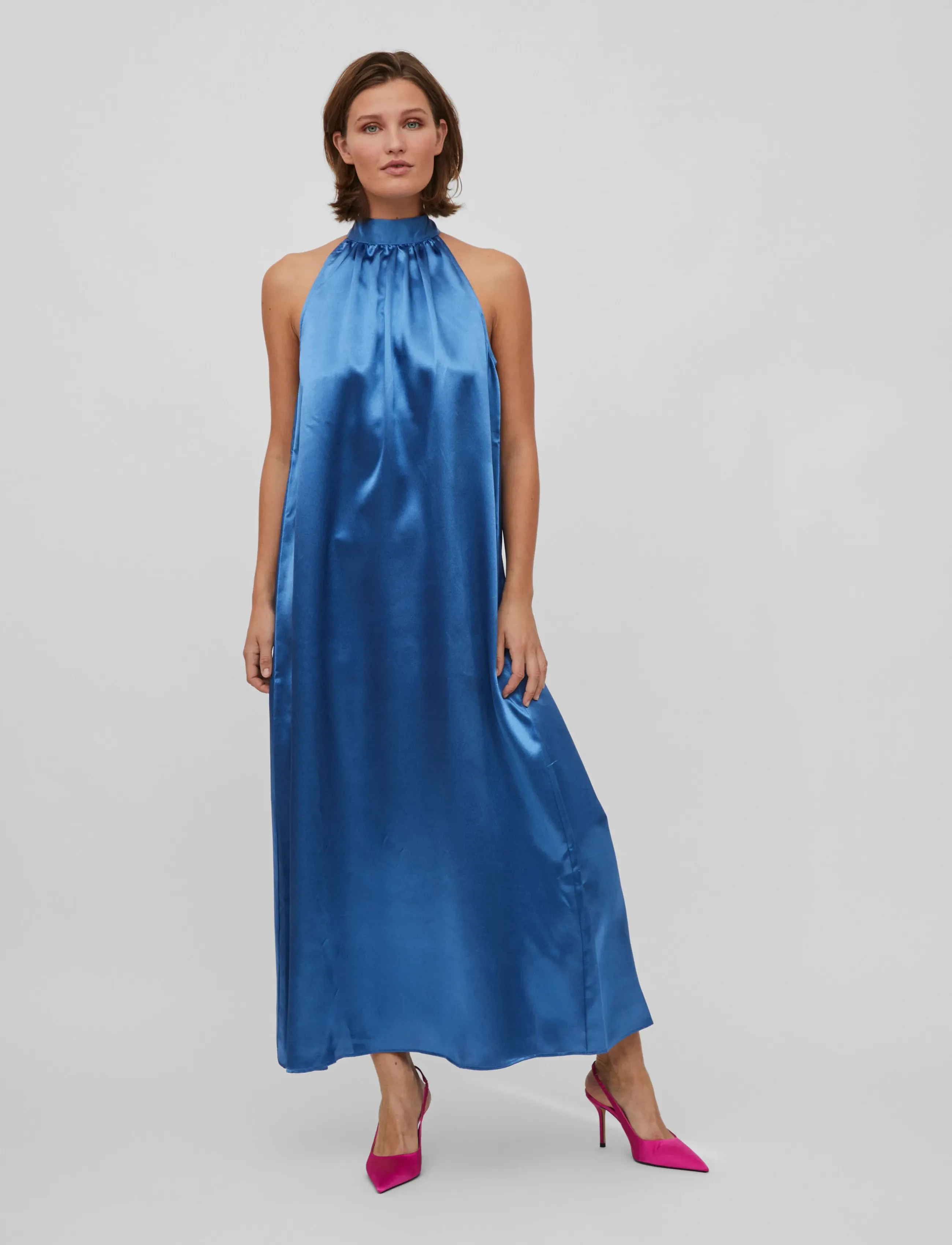 Vila - VISITTAS HALTERNECK MAXI DRESS - NOOS - federal blue - 4
