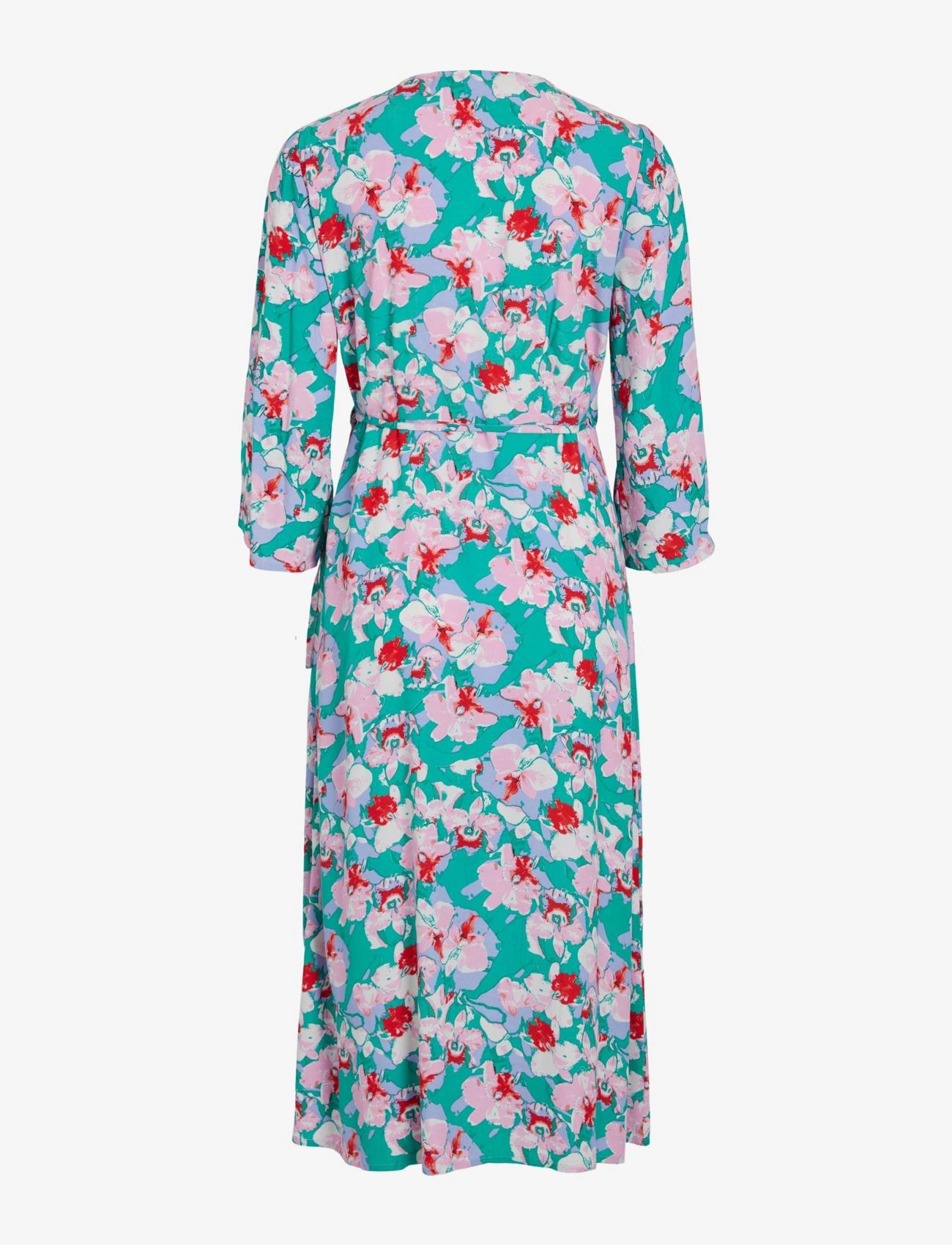 Vila - VIKIKKI LYA 3/4 WRAP MIDI DRESS/SU - wickelkleider - alhambra - 1