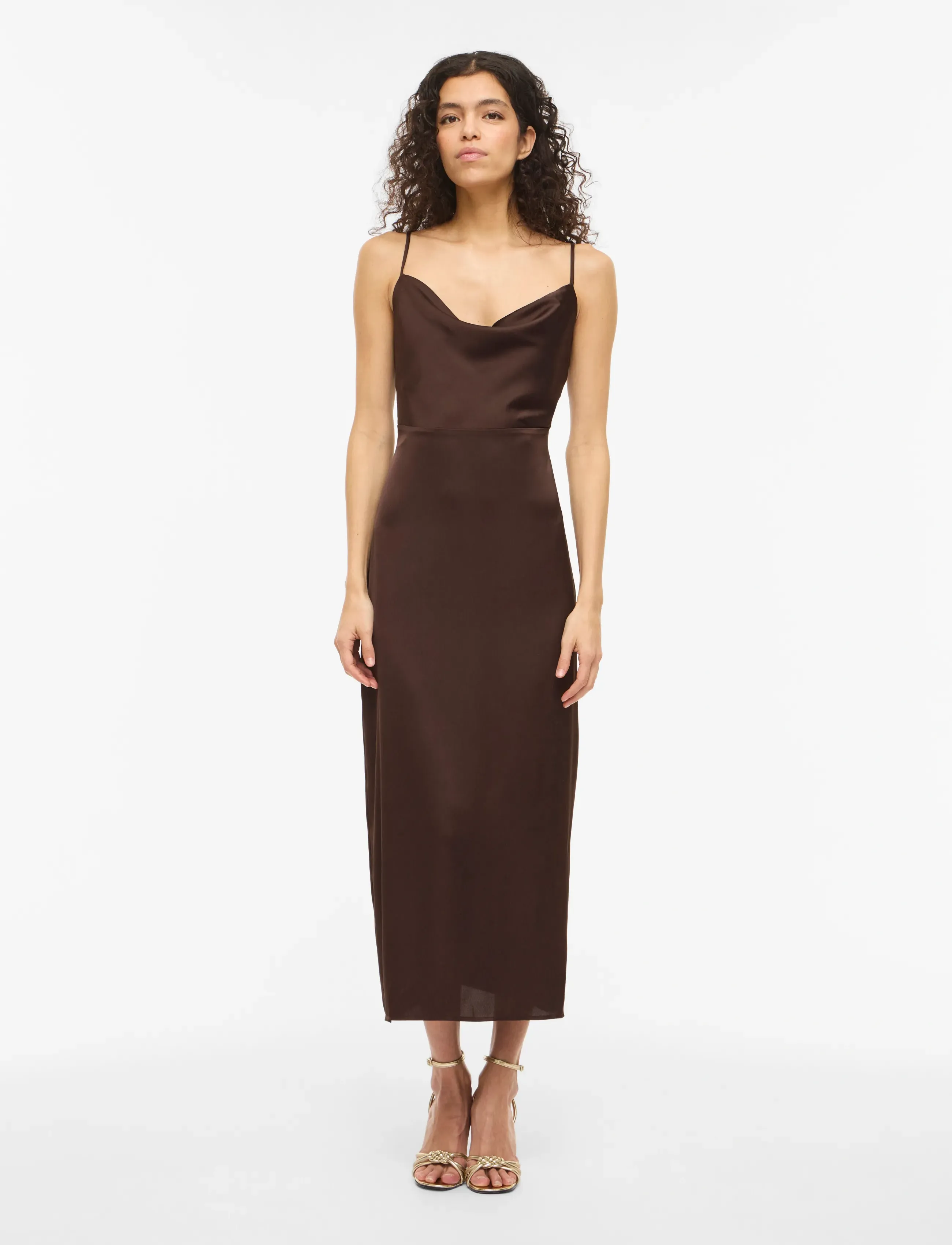 Vila Viravenna Strap Ankle Dress - Noos/Oc, 44, Brown, Kjoler > Maxikjole, Dame