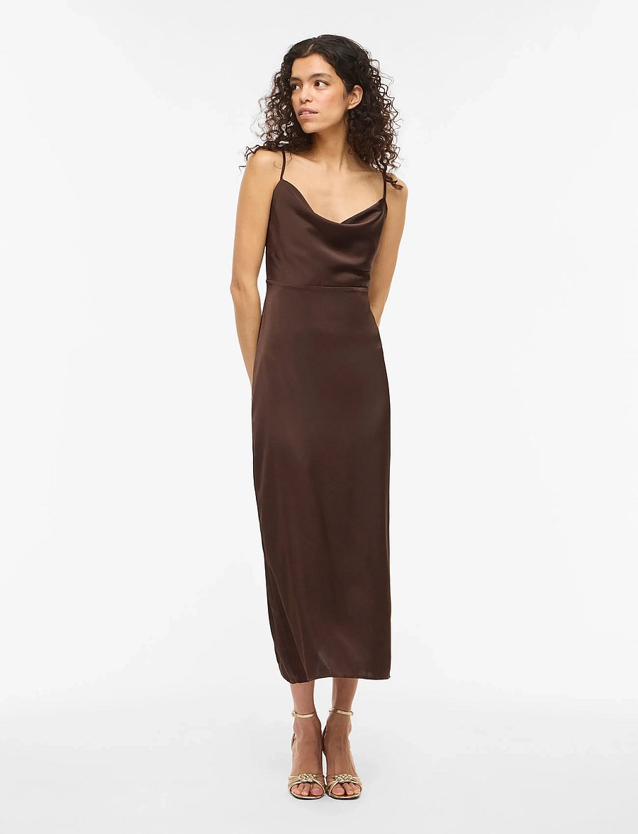 Vila - VIRAVENNA STRAP ANKLE DRESS - NOOS/OC - schlupfkleider - coffee bean - 4