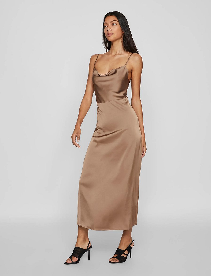 Vila - VIRAVENNA STRAP ANKLE DRESS - NOOS/OC - schlupfkleider - fossil - 4