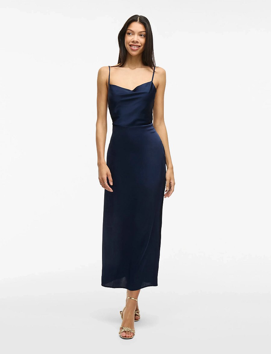 Vila - VIRAVENNA STRAP ANKLE DRESS - NOOS/OC - vabalt langevad slip-kleidid - navy blazer - 0