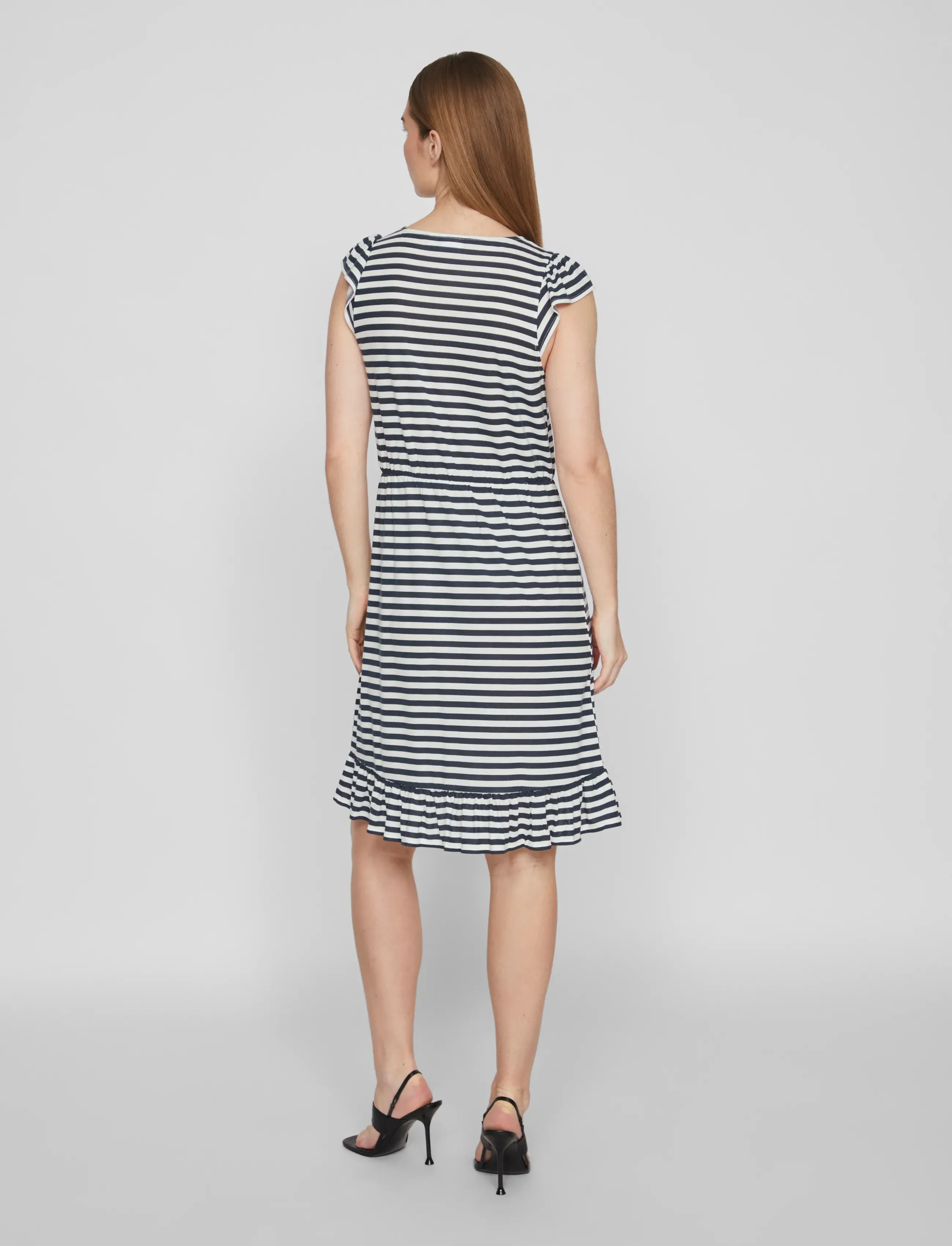 Vila - VIMOONEY S/S WRAP FLOUNCE DRESS /1/KA - laveste priser - total eclipse - 2