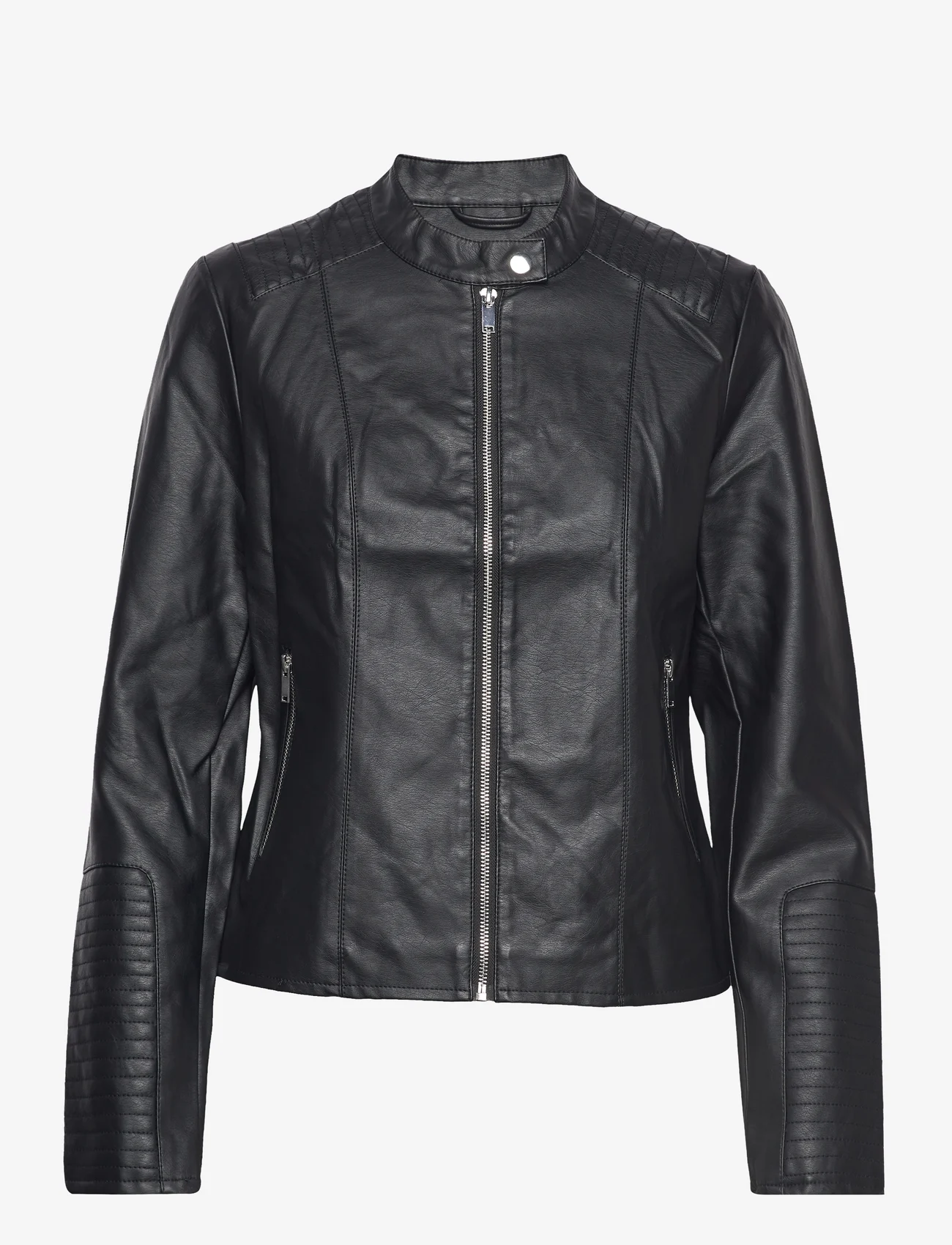 Vila - VIBLUE COATED JACKET- NOOS - leather jackets - black - 1