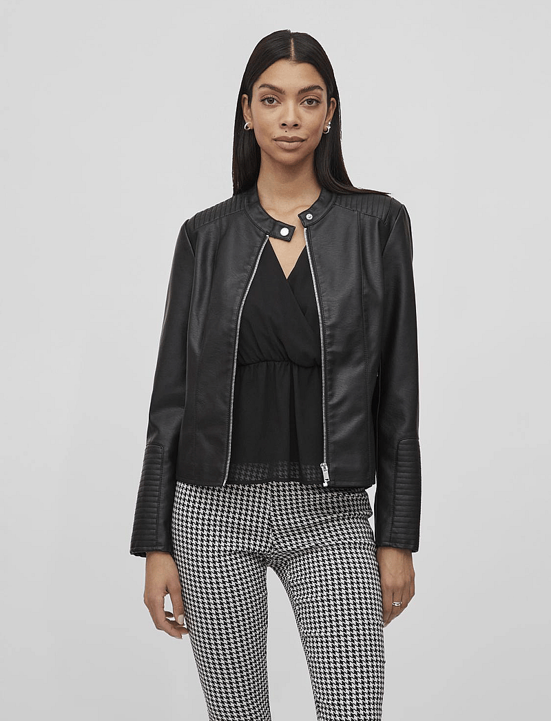 Vila - VIBLUE COATED JACKET- NOOS - frühlingsjacken - black - 0