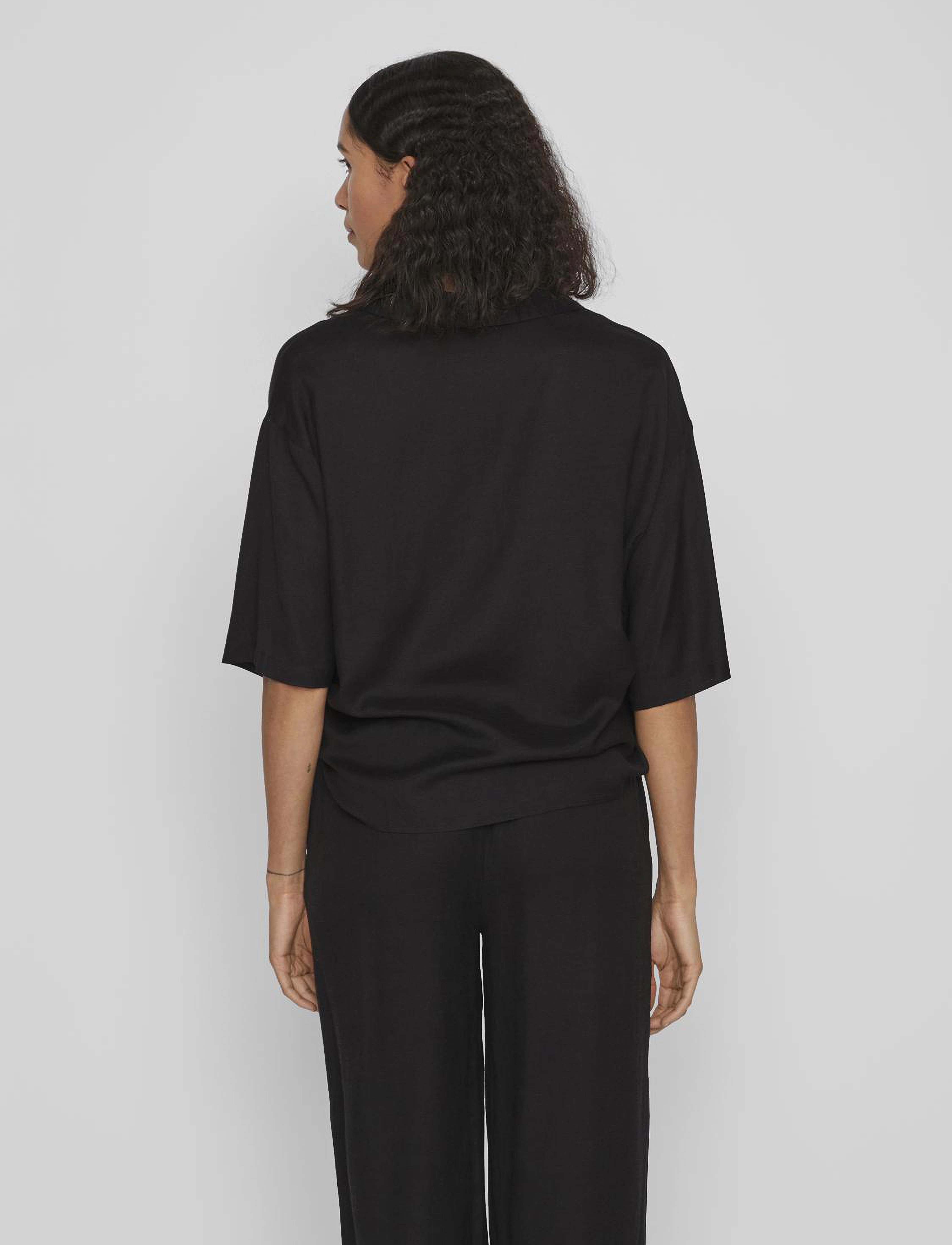 Vila - VIPRICIL S/S SHIRT/SU - NOOS - black - 3