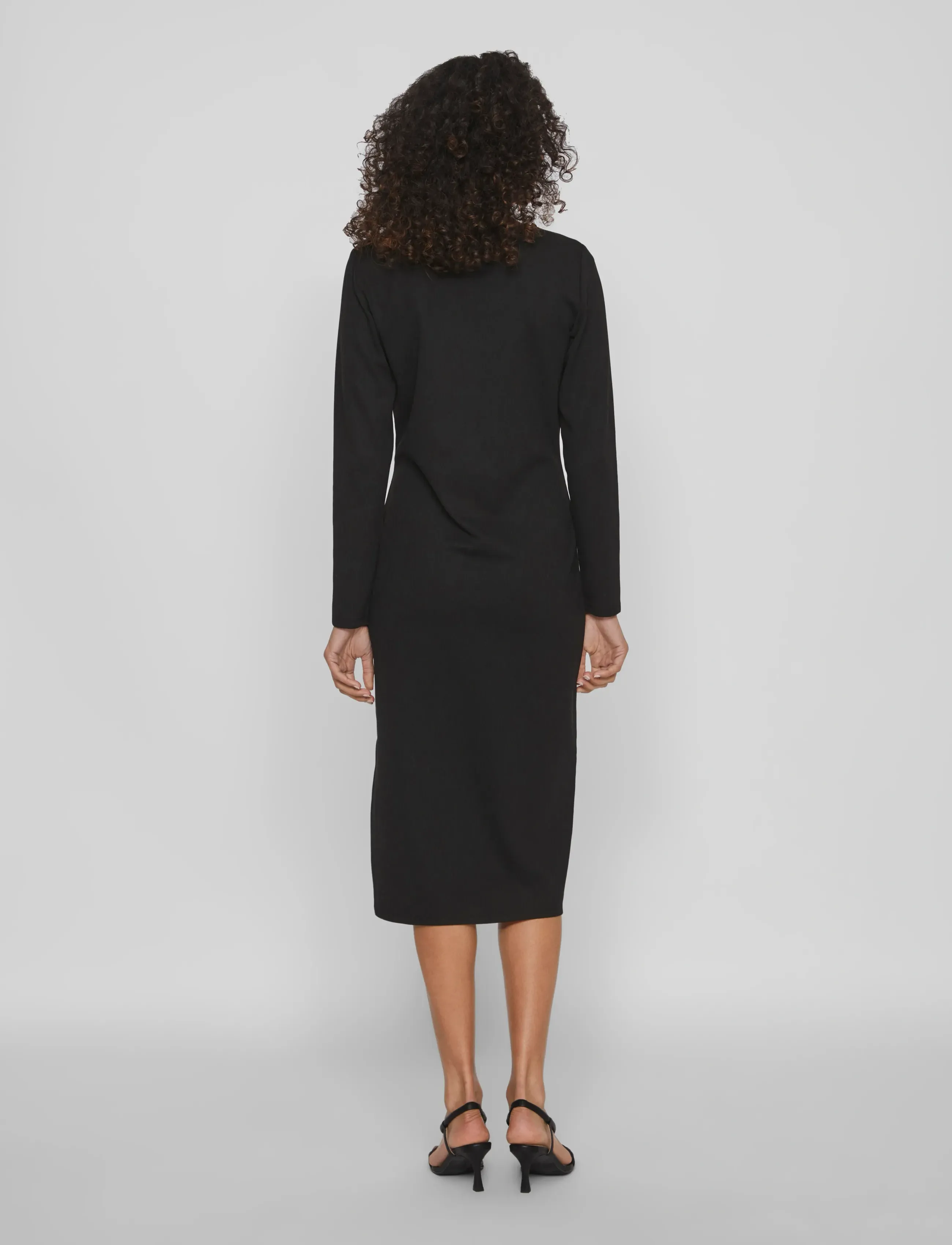 Vila - VIARMERONE L/S LONG DRESS - laveste priser - black - 3