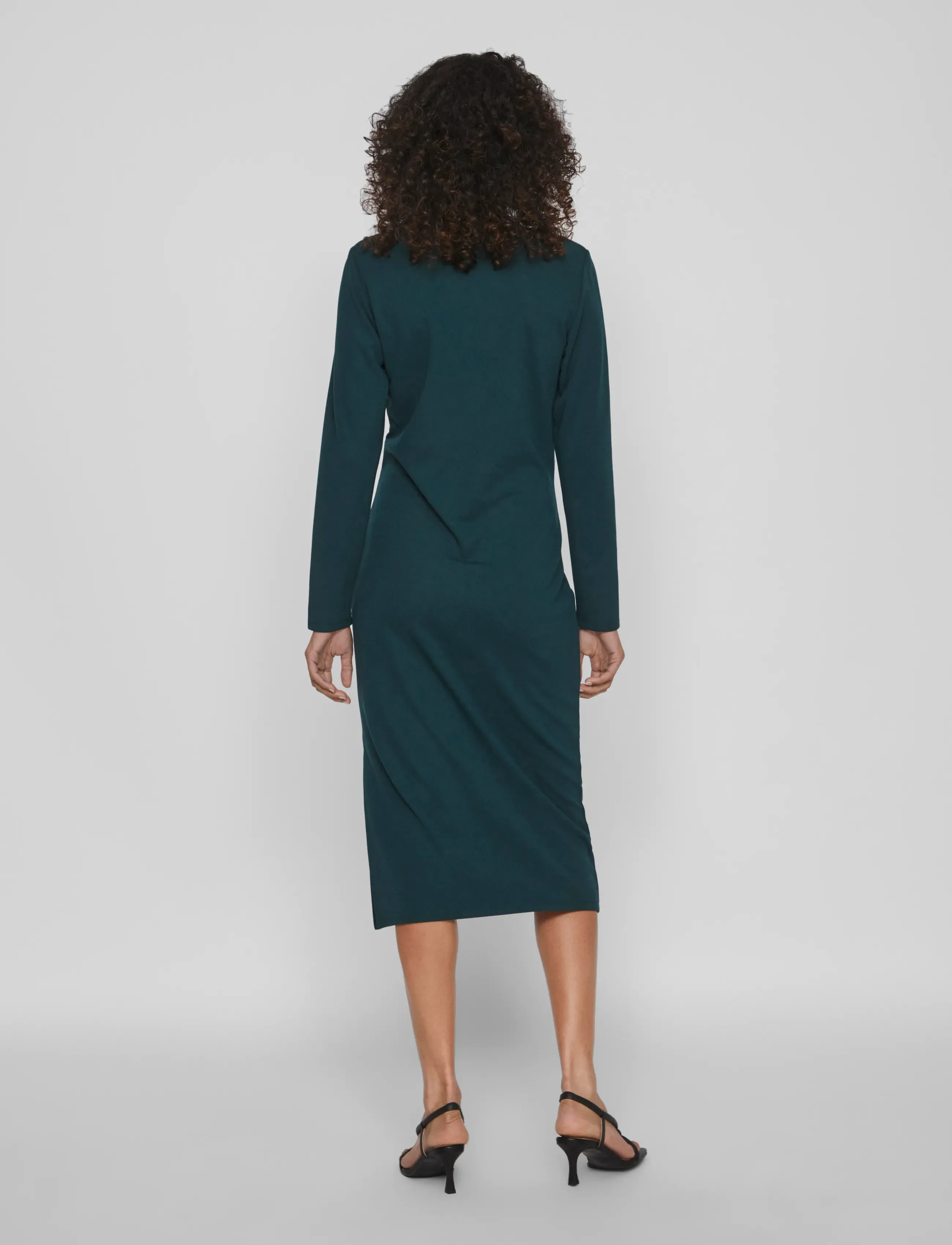 Vila - VIARMERONE L/S LONG DRESS - laveste priser - ponderosa pine - 3