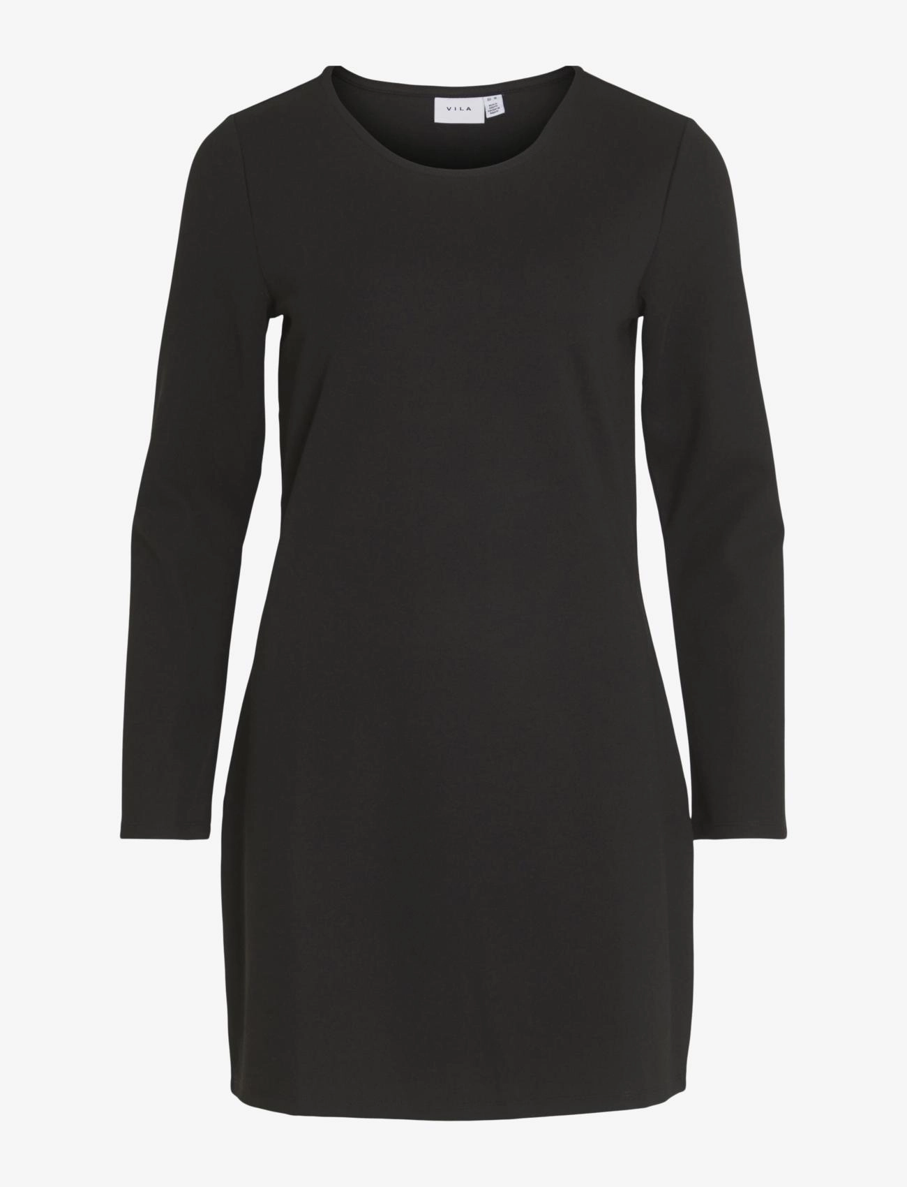 VILA Viarmerone Oneck L/S Kleid/Su Schwarz - XS - Damen