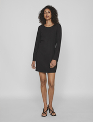 Vila - VIARMERONE O-NECK L/S DRESS - NOOS - short dresses - black - 2