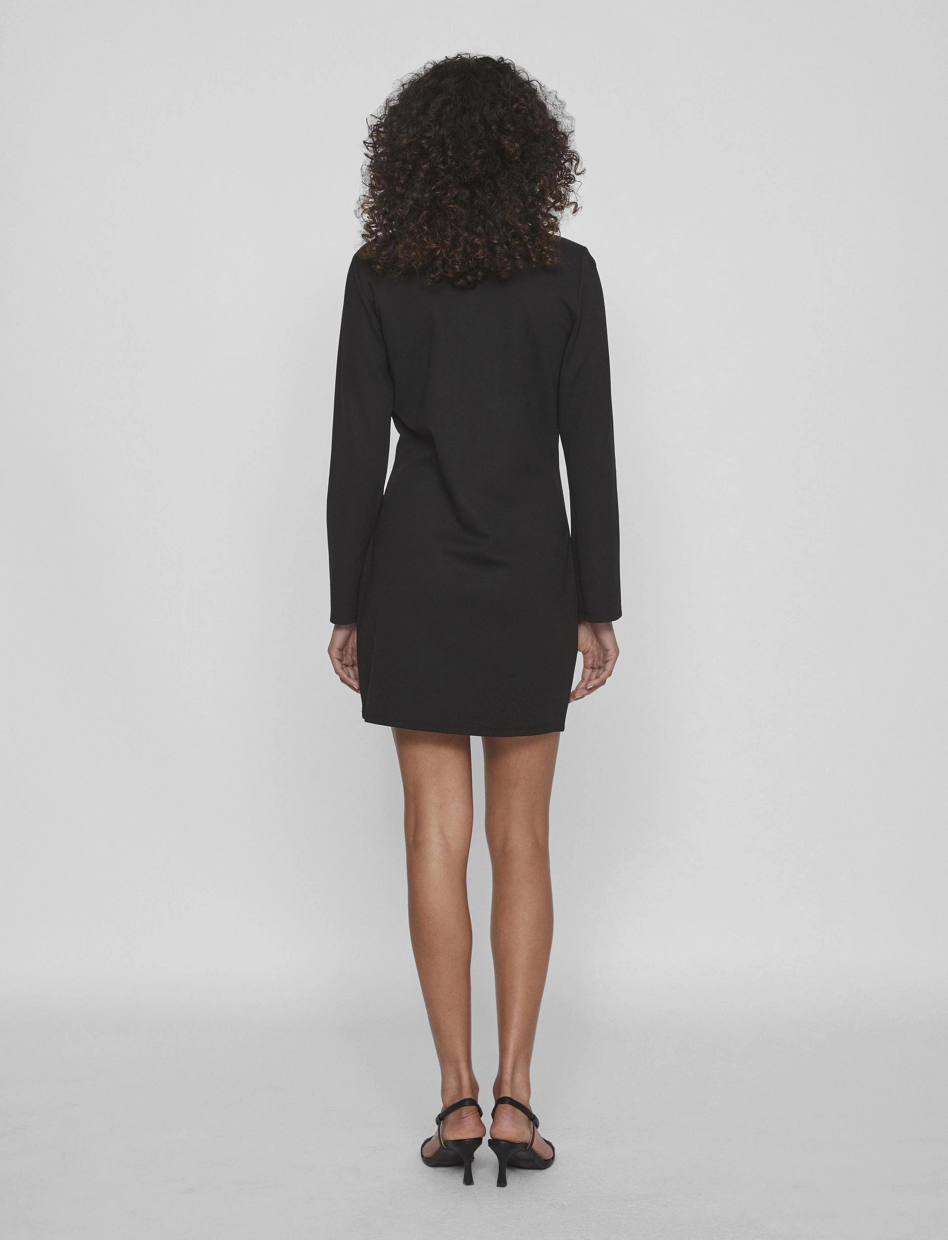 Vila - VIARMERONE  ONECK L/S DRESS/SU - die niedrigsten preise - black - 3