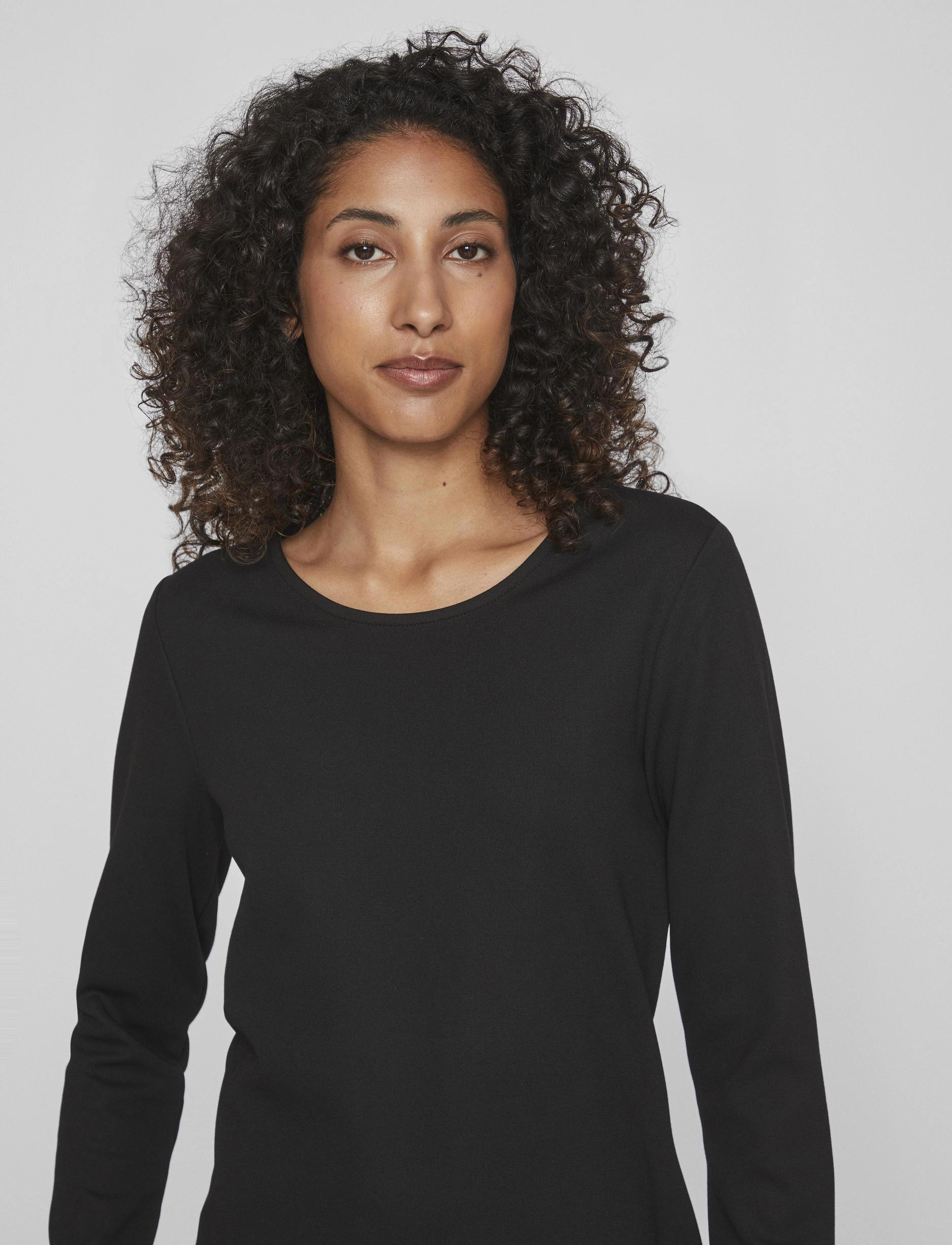 Vila - VIARMERONE  ONECK L/S DRESS/SU - die niedrigsten preise - black - 5
