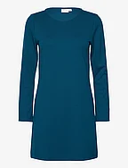 VIARMERONE O-NECK L/S DRESS - NOOS - MOROCCAN BLUE
