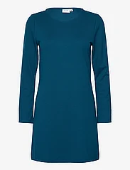 Vila - VIARMERONE O-NECK L/S DRESS - NOOS - short dresses - moroccan blue - 0