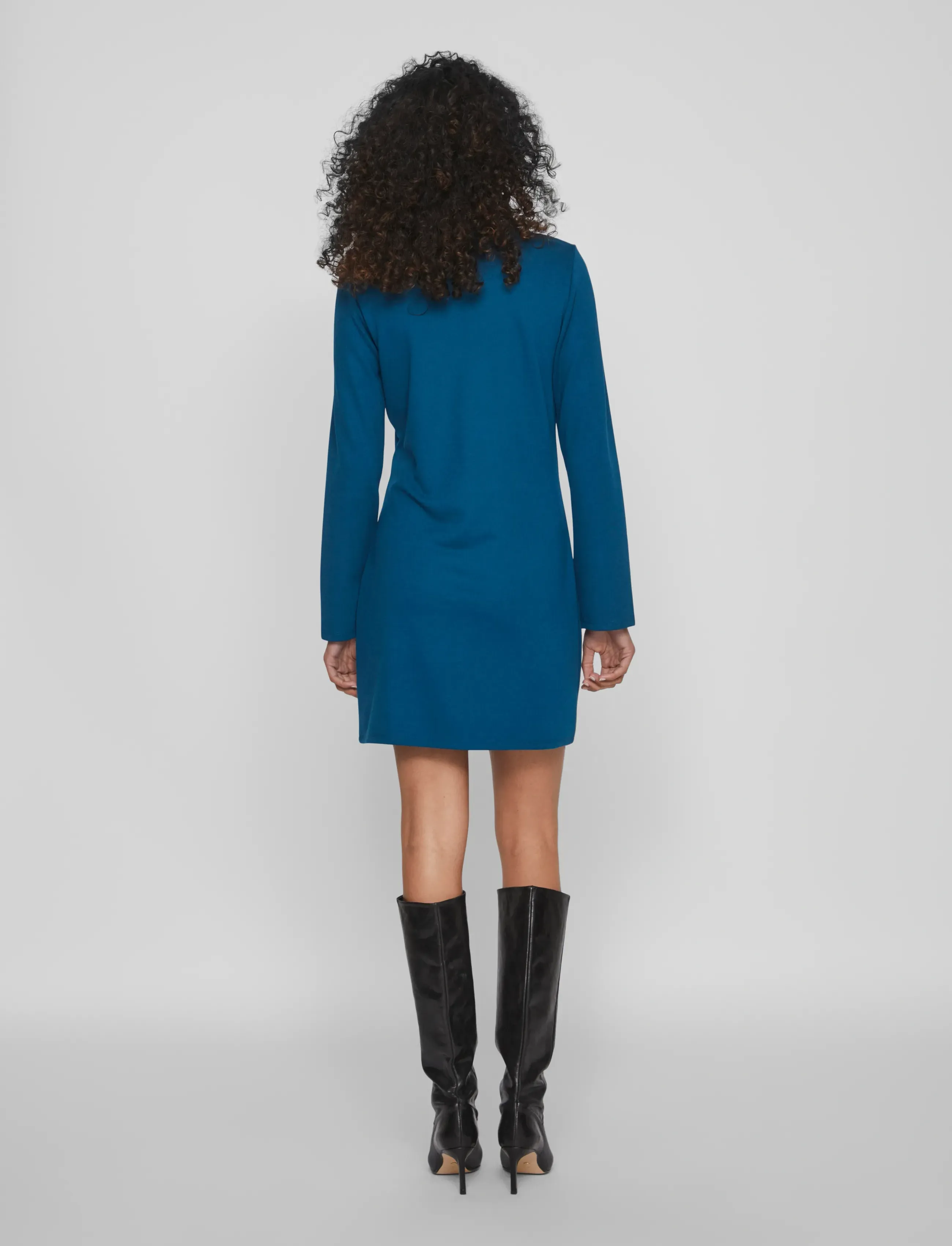 Vila - VIARMERONE  ONECK L/S DRESS/SU - die niedrigsten preise - moroccan blue - 3