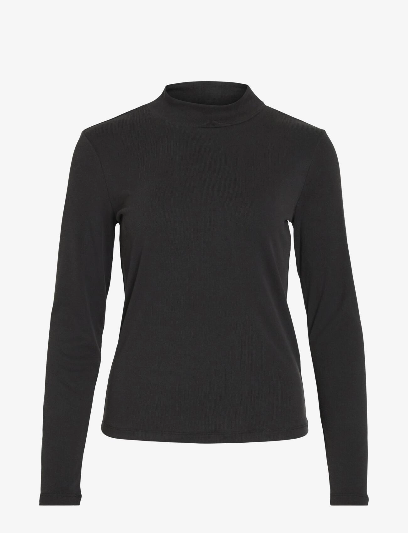 Vila - VILULLU ROLLNECK RIB L/S TOP - NOOS - black - 1