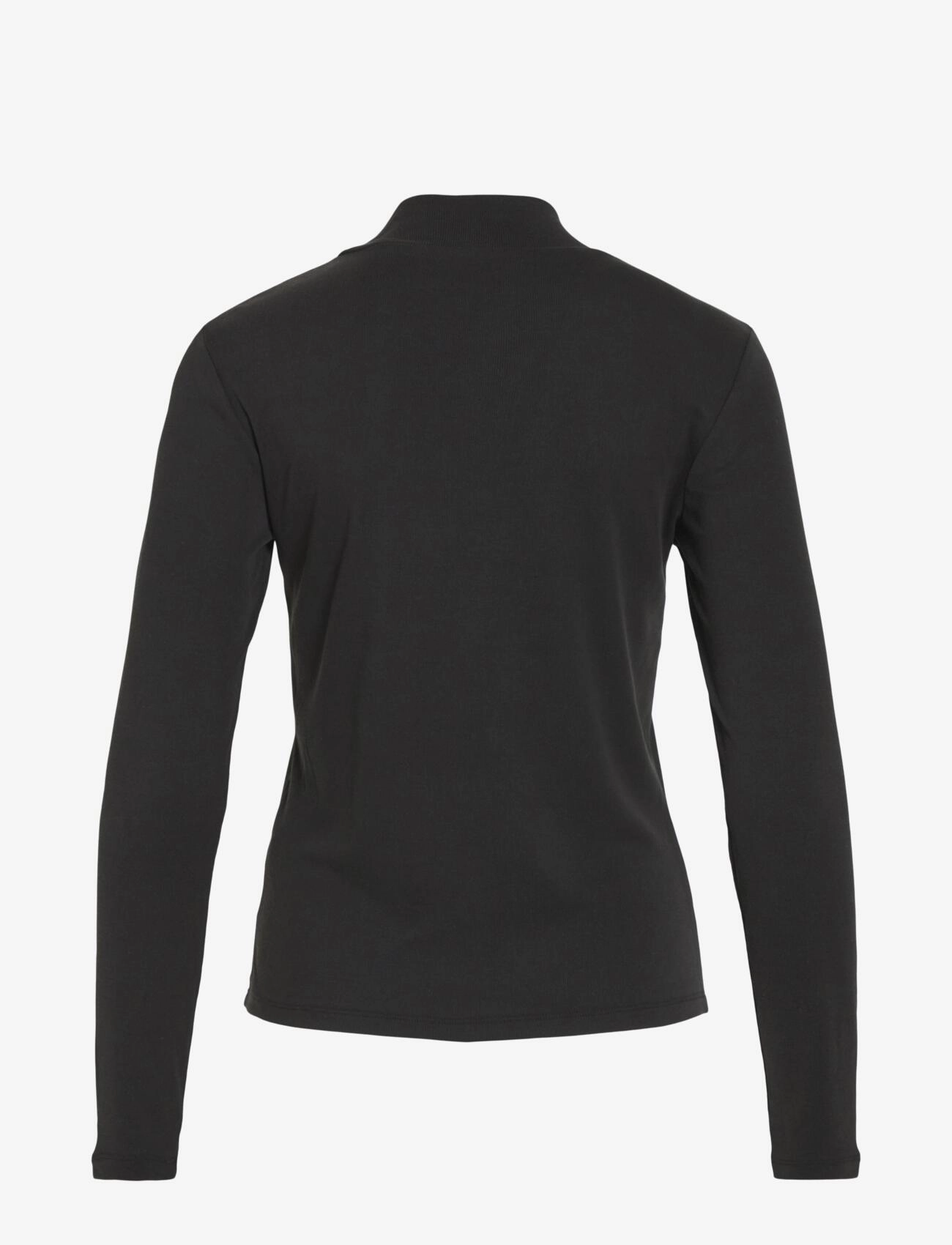 Vila - VILULLU ROLLNECK RIB L/S TOP - NOOS - black - 2