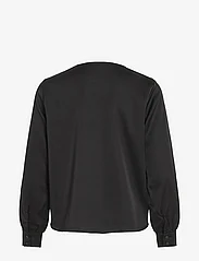 Vila - VIELLETTE V-NECK  L/S TOP -  NOOS - long-sleeved blouses - black - 1